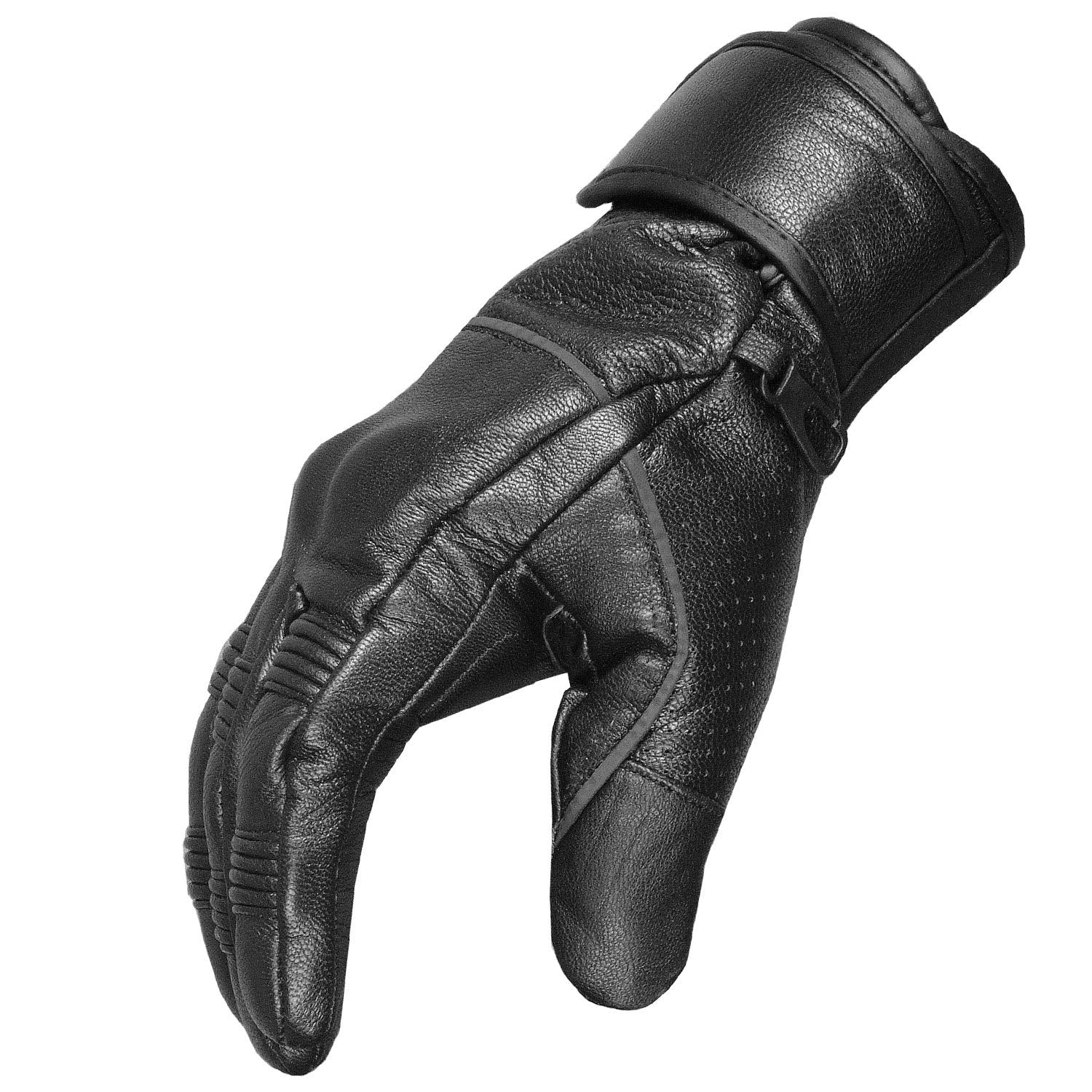 Jackets 4 Bikes Men'S Torquefist Motorcycle Premium Leather Gloves - Gel Padded Palm Street Cruiser Protected Riding Biker Glove