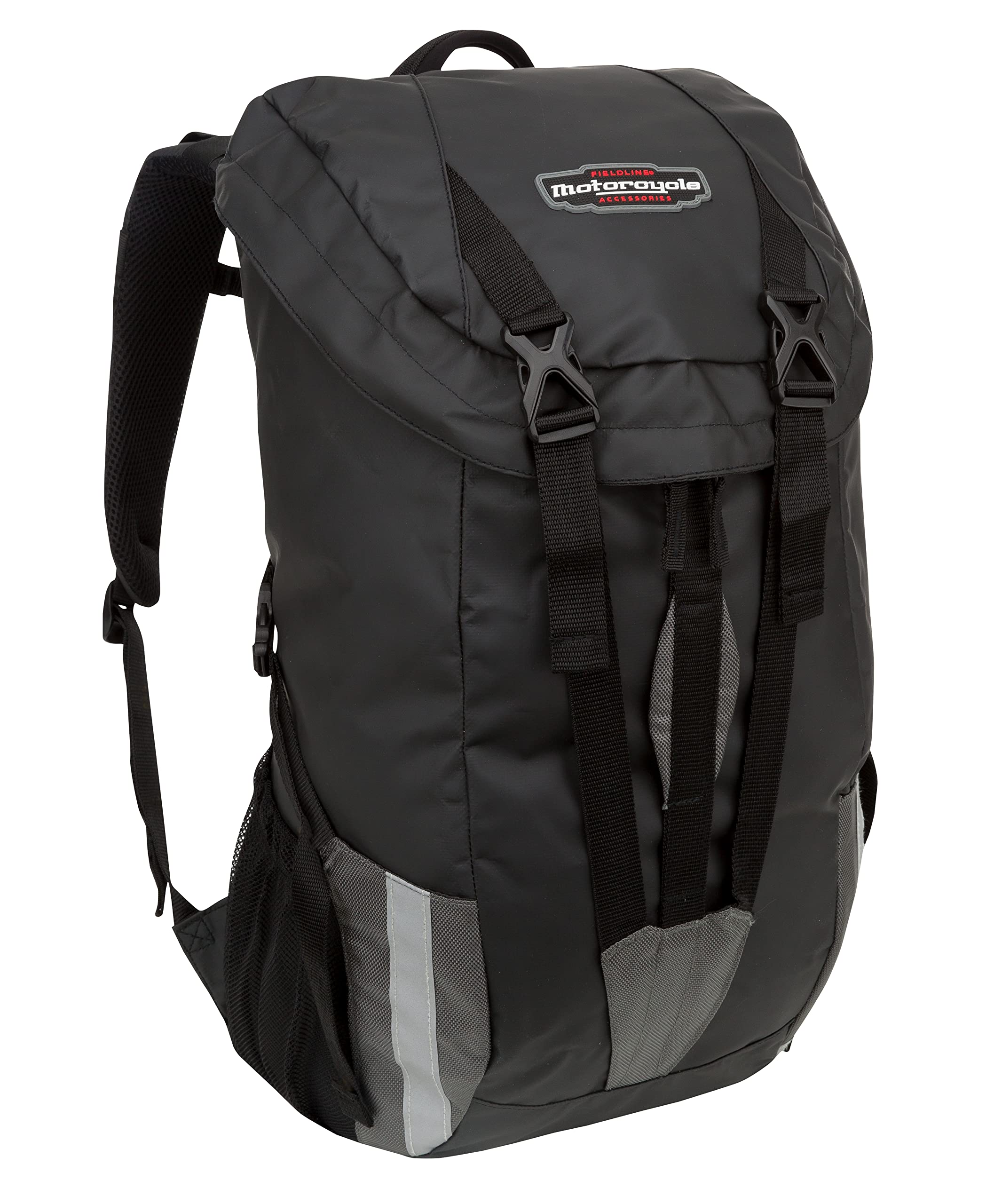 Fieldline Motorcycle All Weather Backpack, Black, Works With Backrest And Sissy Bar Large