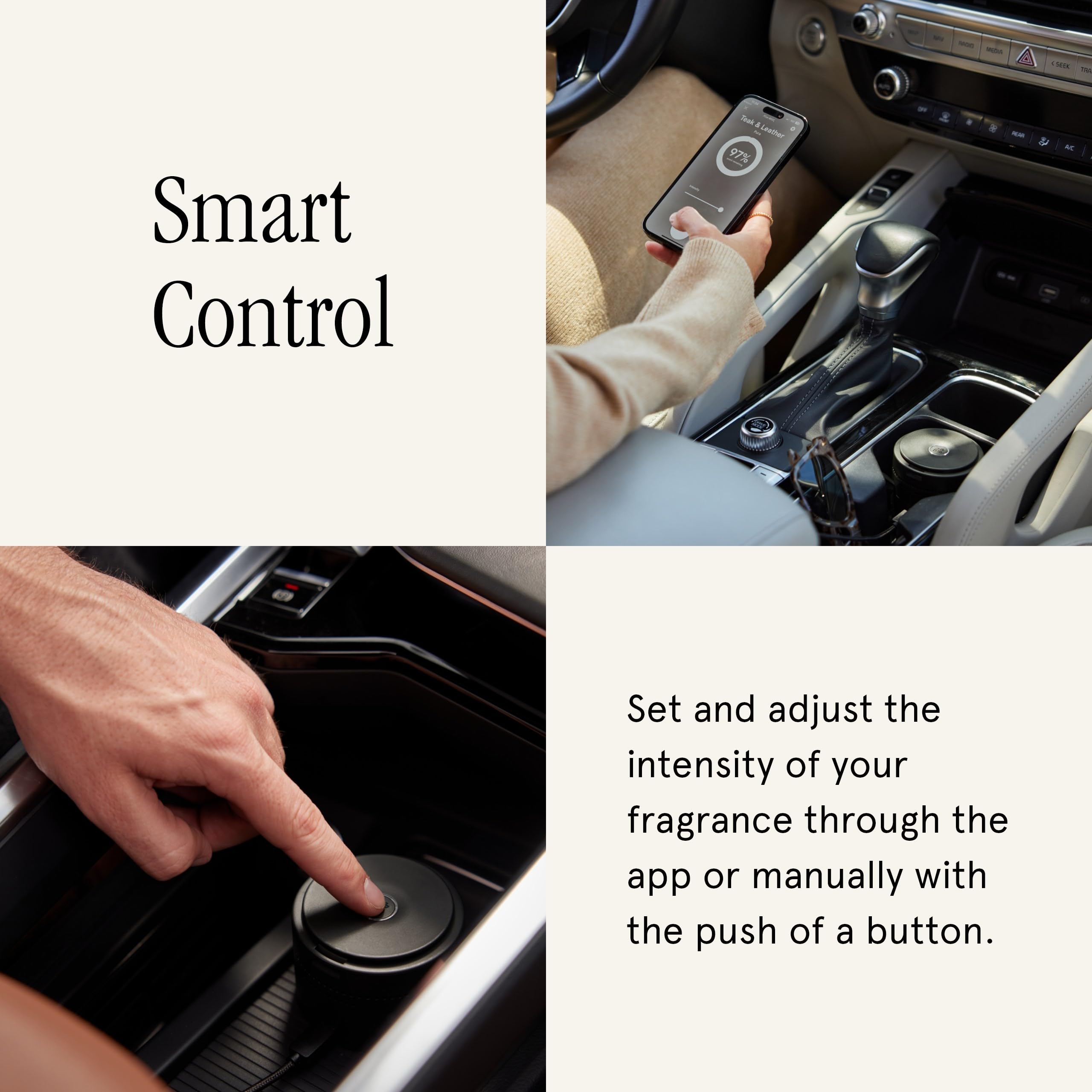 Pura Car Diffuser - Smart Aroma Diffuser with USB-C Cable, Adjustable Intensity, Black, Model 900-00858