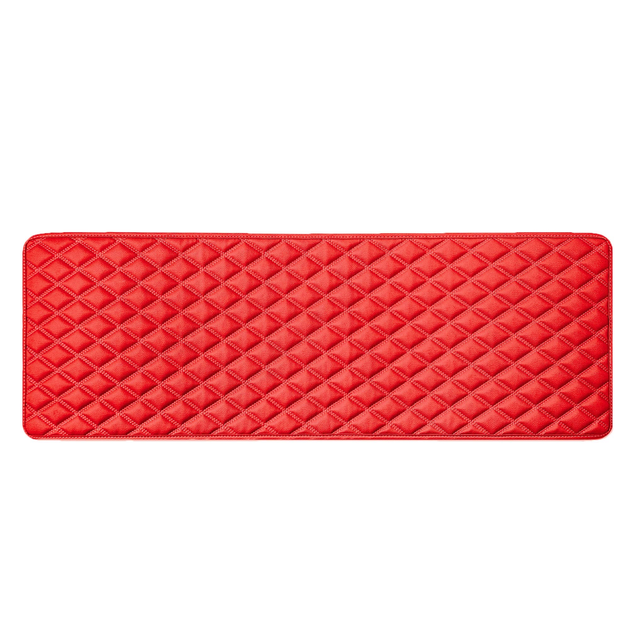 Fh Group F16501Red-14 Deluxe Heavy Duty Faux Leather Diamond Pattern Multi-Purpose Red Automotive Cargo Liner Fits Most Cars, Su