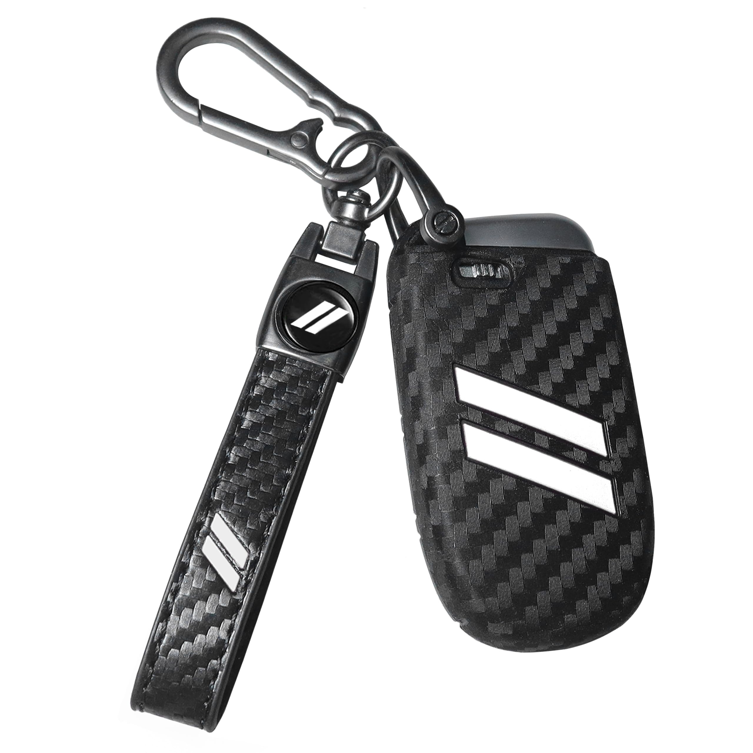 YOSRTER Key Fob Cover with Keychain for Dodge Charger Durango Challenger Journey Dart Remote Control Key Fob Protect Shell Key H