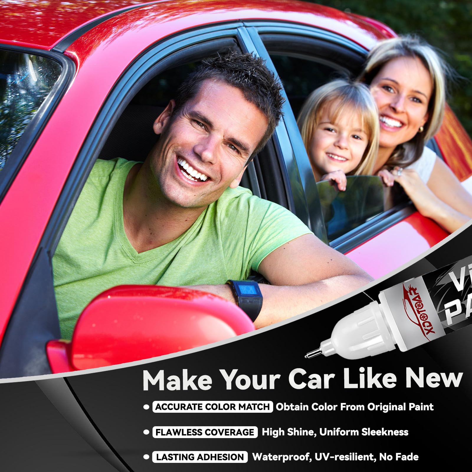 Pearl Red Touch Up Paint For Cars, Color Accurate Auto Paint, Professional Automotive Scratch Repair, Lasting Auto Scratch Remov