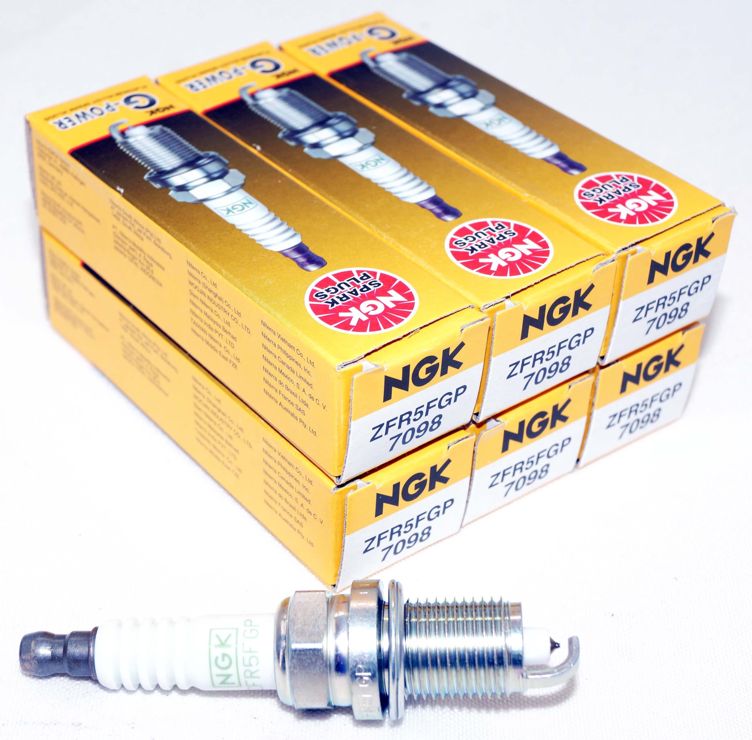 NGK 7098 G-Power Platinum Alloy Spark Plugs ZFR5FGP - 6 PCSNEW by NGK