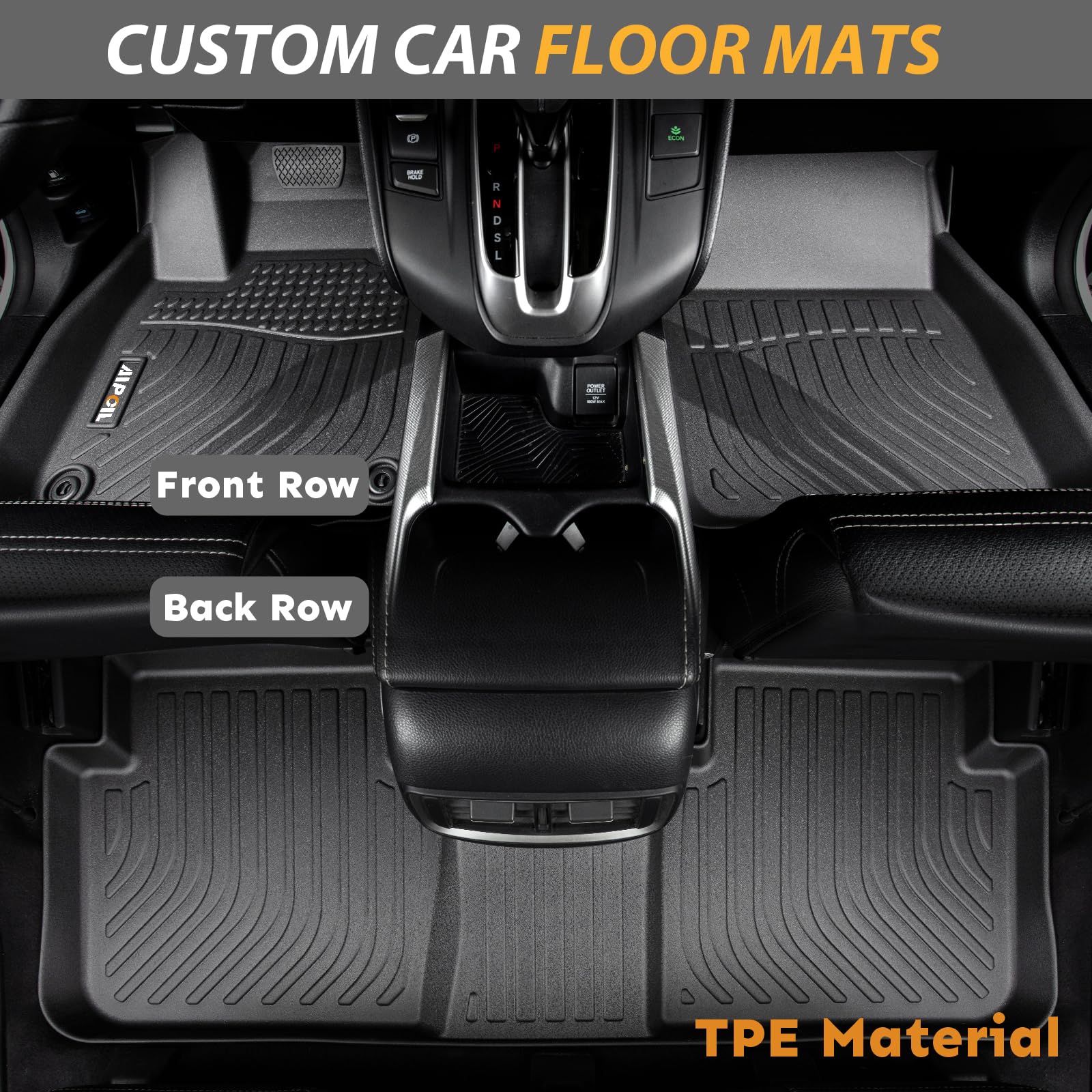 AIPOIL Floor Mats & Cargo Liner Custom for 2023-2024 2025 Mitsubishi Outlander PHEV (Not for Sport Models) ?TPE All Weather Prot