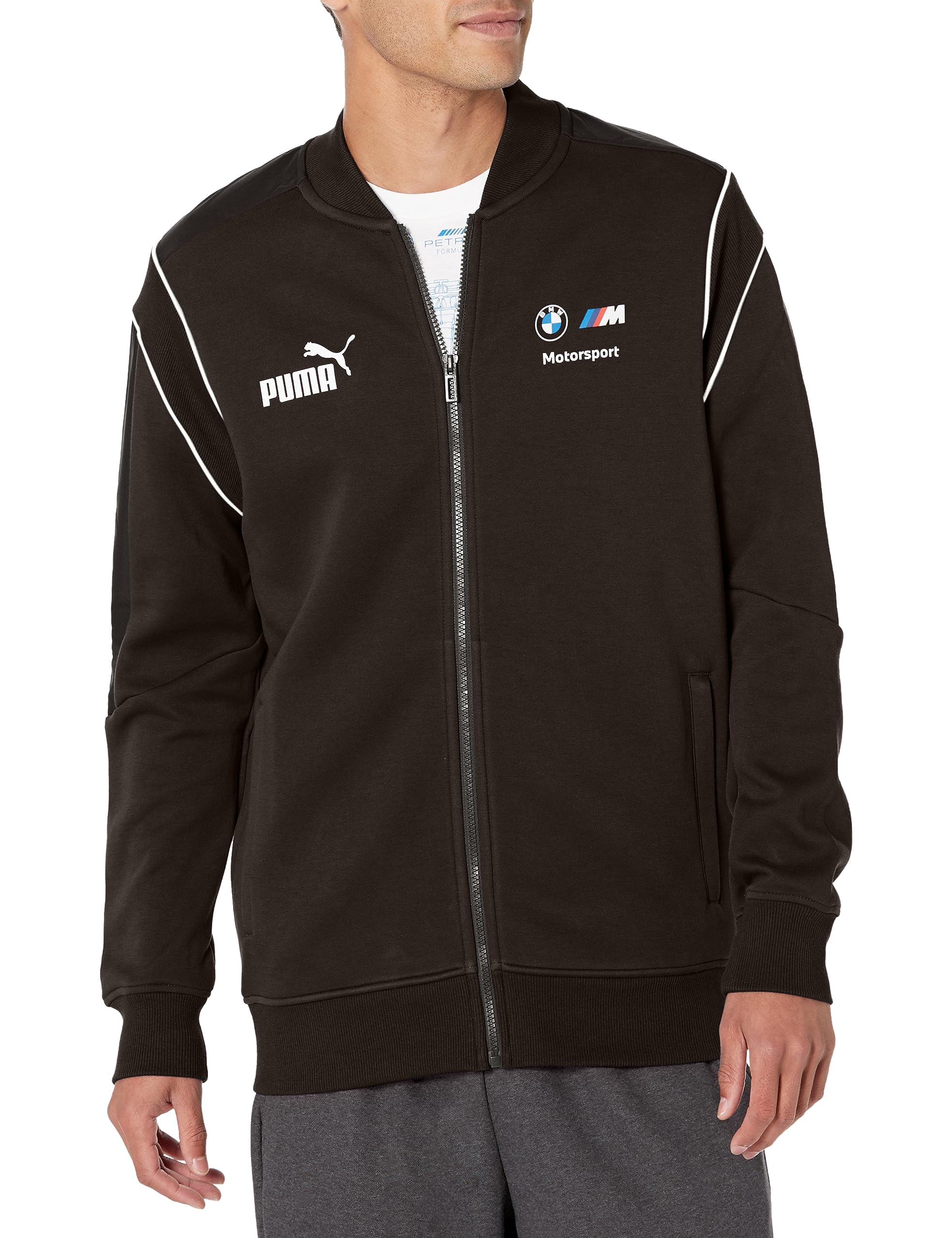PUMA Men's Standard BMW M Motorsport T7 Full-Zip Jacket, Black-ah23, Large