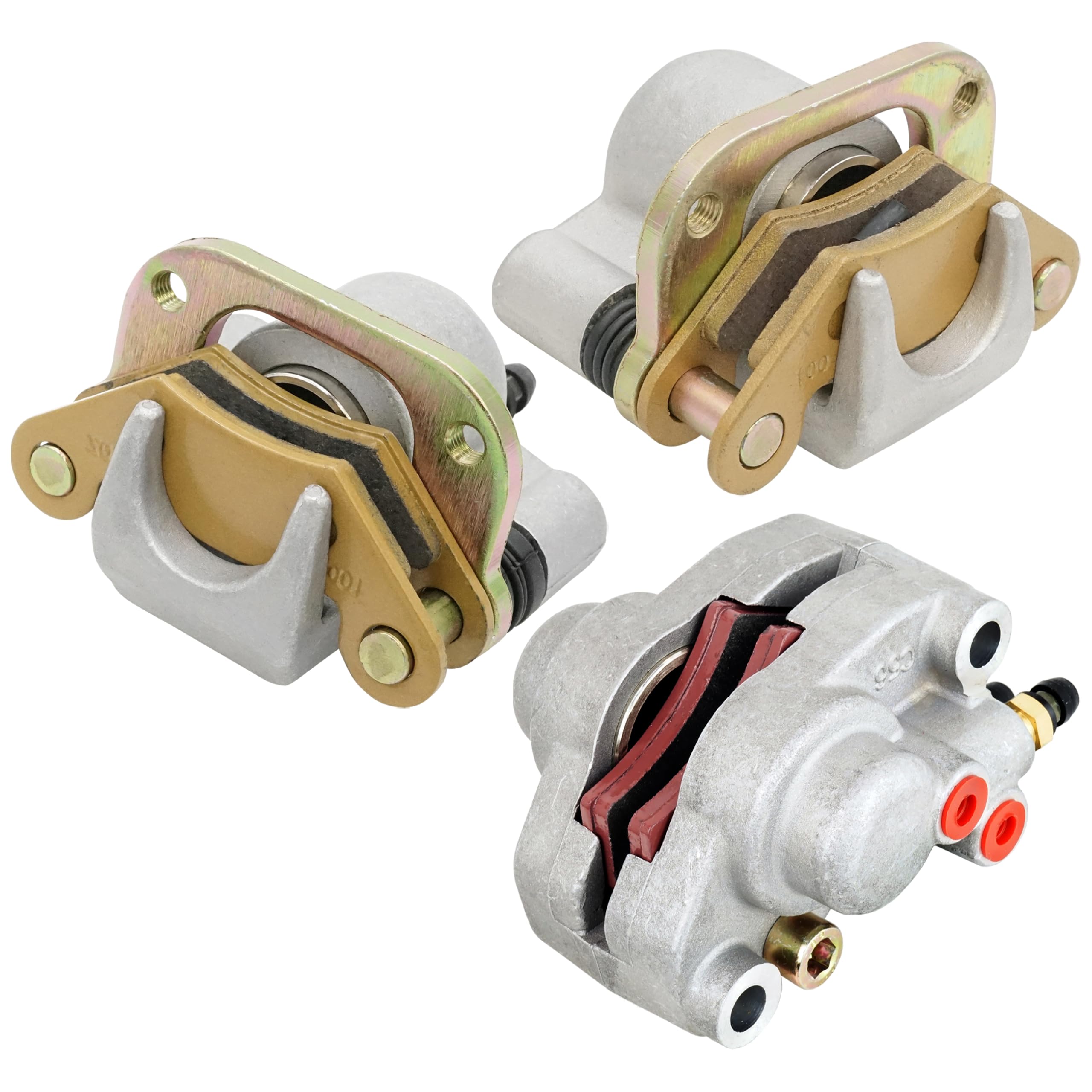 Caltric Front and Rear Brake Caliper with Pad Compatible with Polaris Magnum 325 4X4 2000