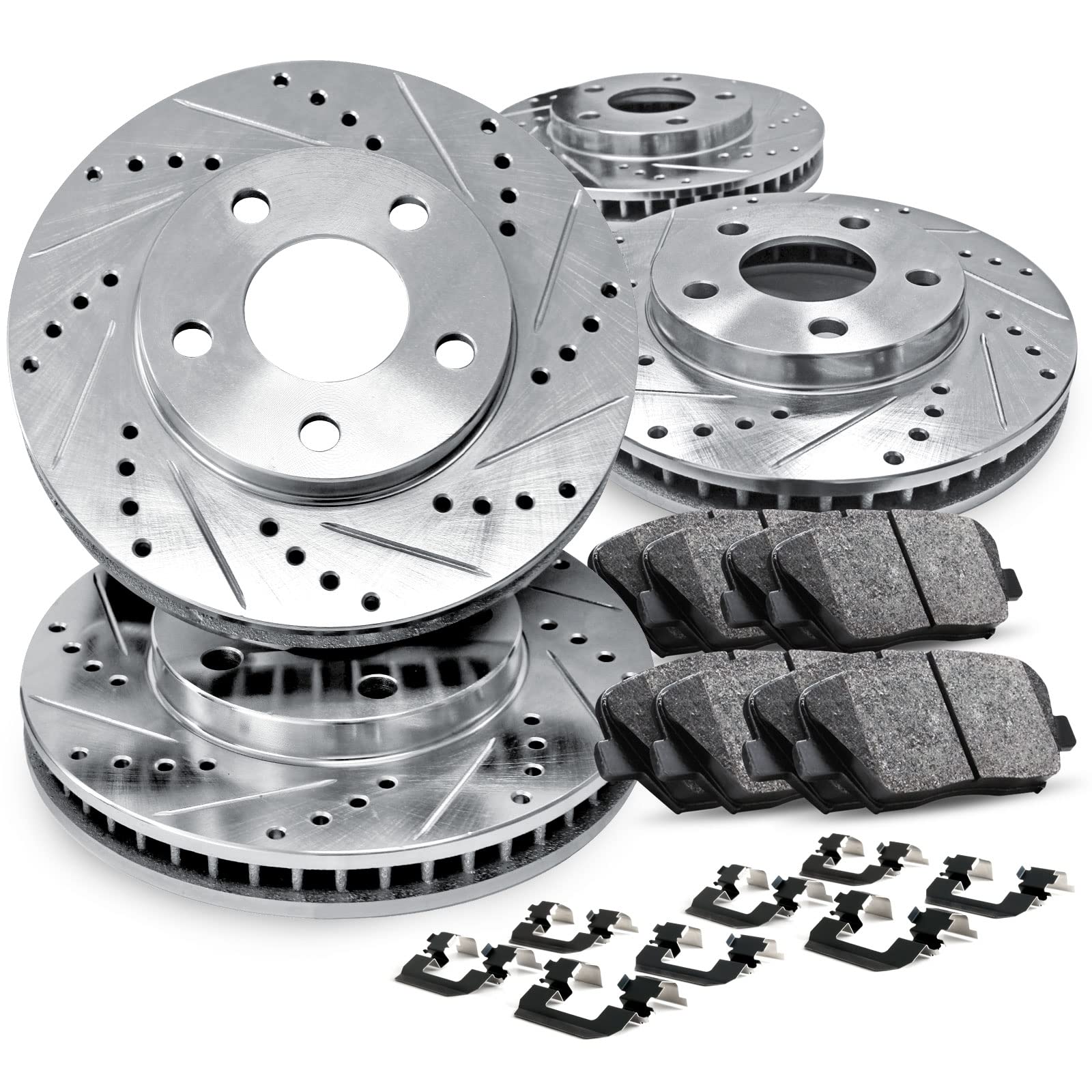 R1 Concepts Front Rear Brakes And Rotors Kit Front Rear Brake Pads Brake Rotors And Pads Ceramic Brake Pads And Rotors Hardware