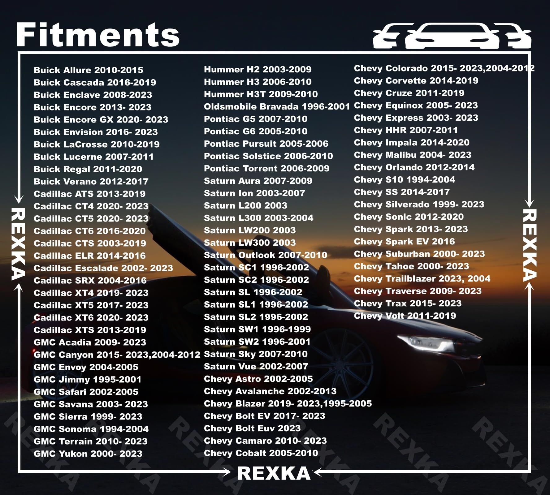 Rexka M4.2-1.41 Bumper Cover Fender Liner Screw Nut Set - 20 Pieces, Zinc for GM Chevy Hummer Buick Cadillac GMC Trucks