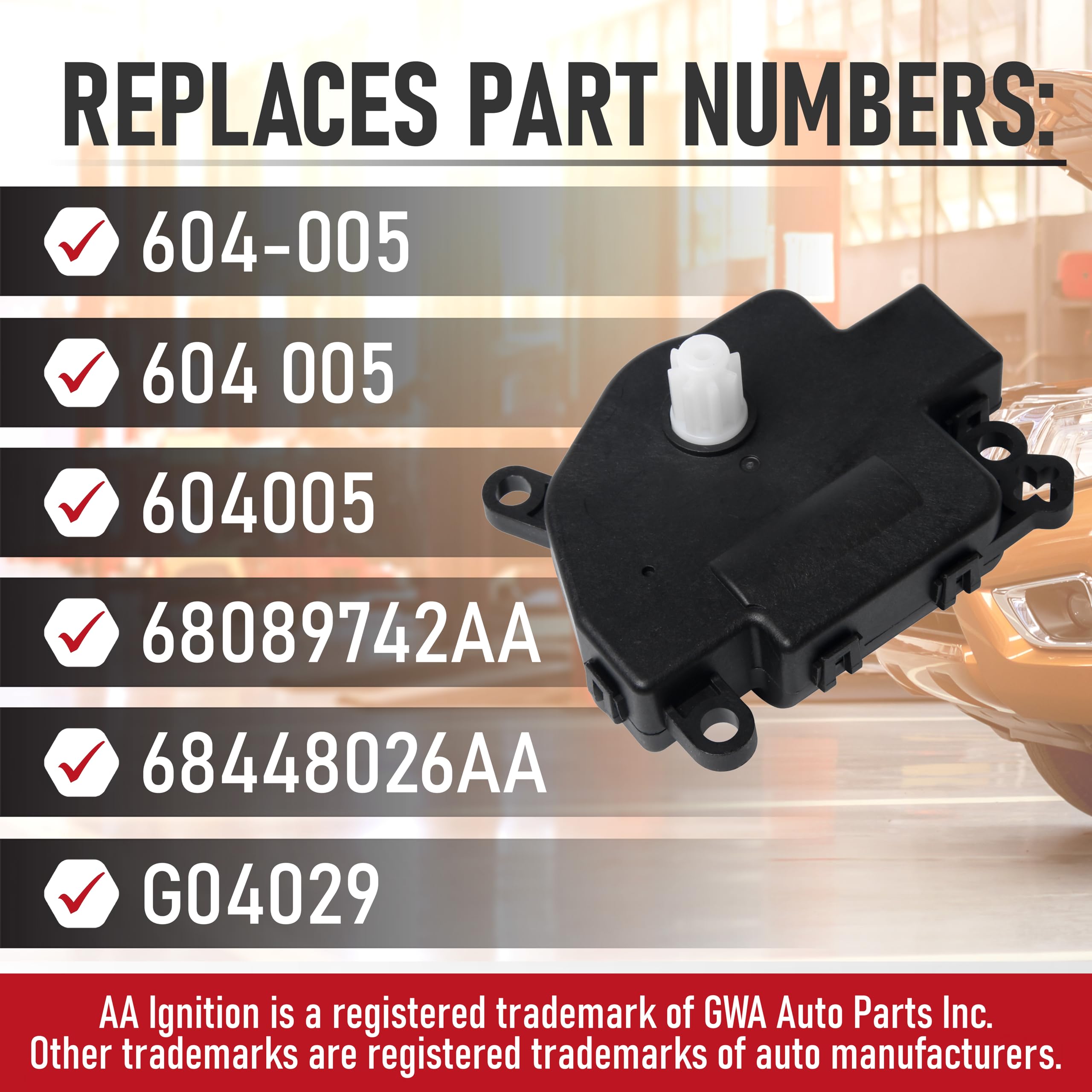 Hvac Air Blend Door Actuator Replacement By Aa Ignition - Compatible With Dodge And Ram Trucks - 2011-2018 Ram 1500, 2500, 3500,
