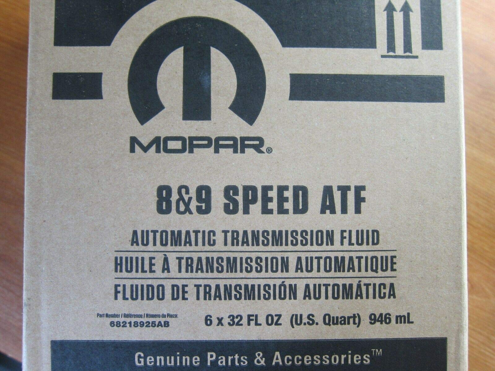 Mopar 8 & 9 Speed Automatic Transmission Fluid, 7 Quarts, Mineral Oil, for Chrysler Dodge Jeep Ram