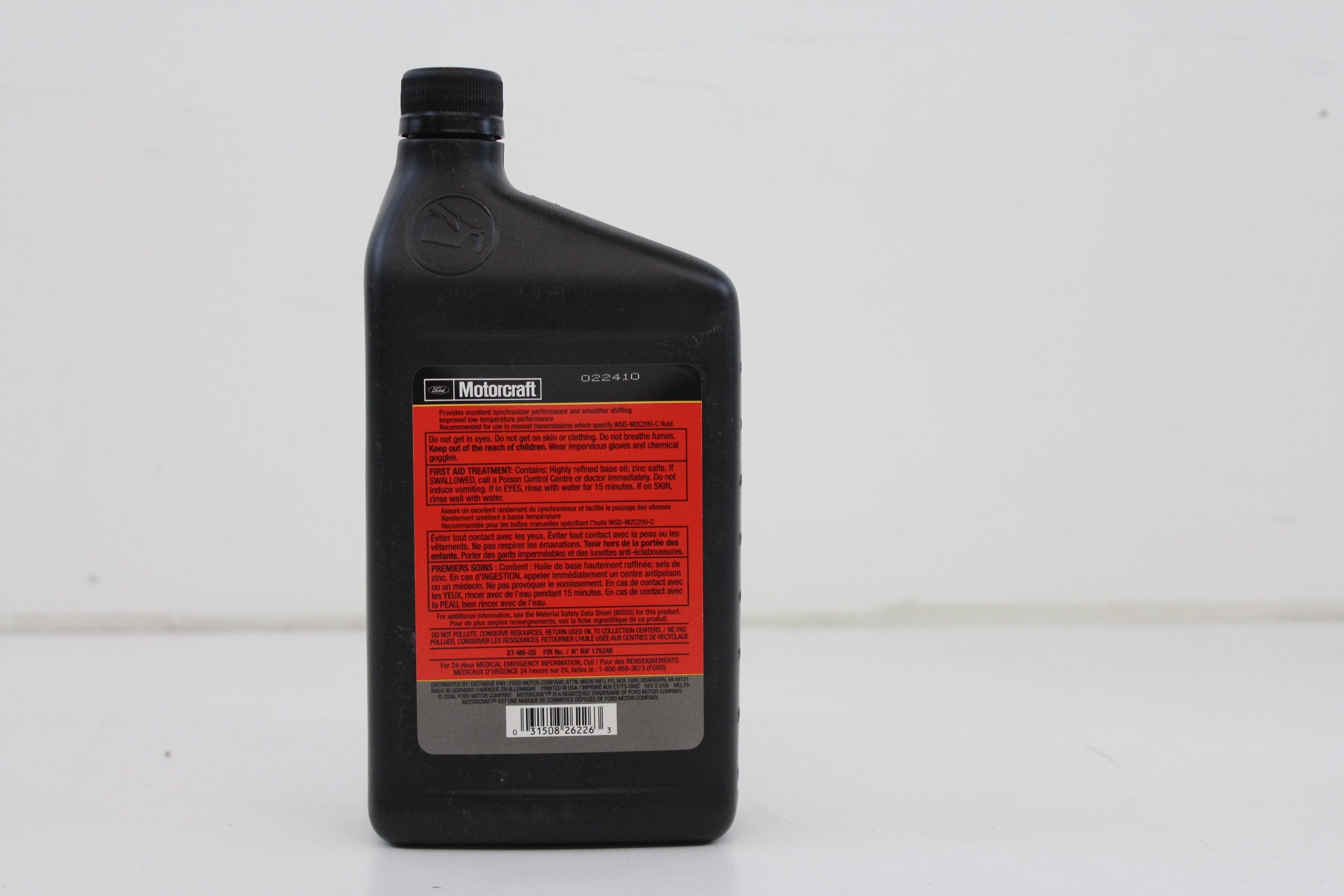 Ford Genuine Fluid Xt-M5-Qs Full Synthetic Manual Transmission Fluid - 1 Quart Pack Of 3, Packaging May Vary