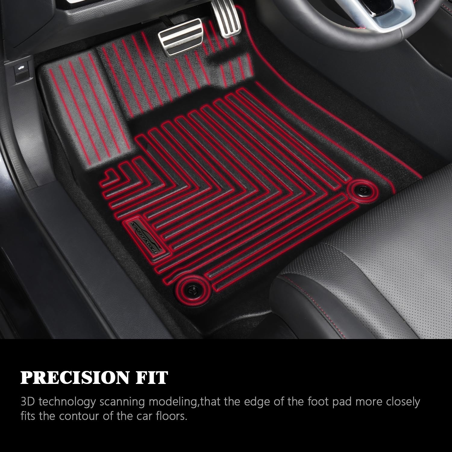 Xinshangxiu 3 Row Floor Mats & Cargo Trunk Liner For 2021 2022 2023 2024 Chevrolet Chevy Suburban/Gmc Yukon Xl/Cadillac Escalade