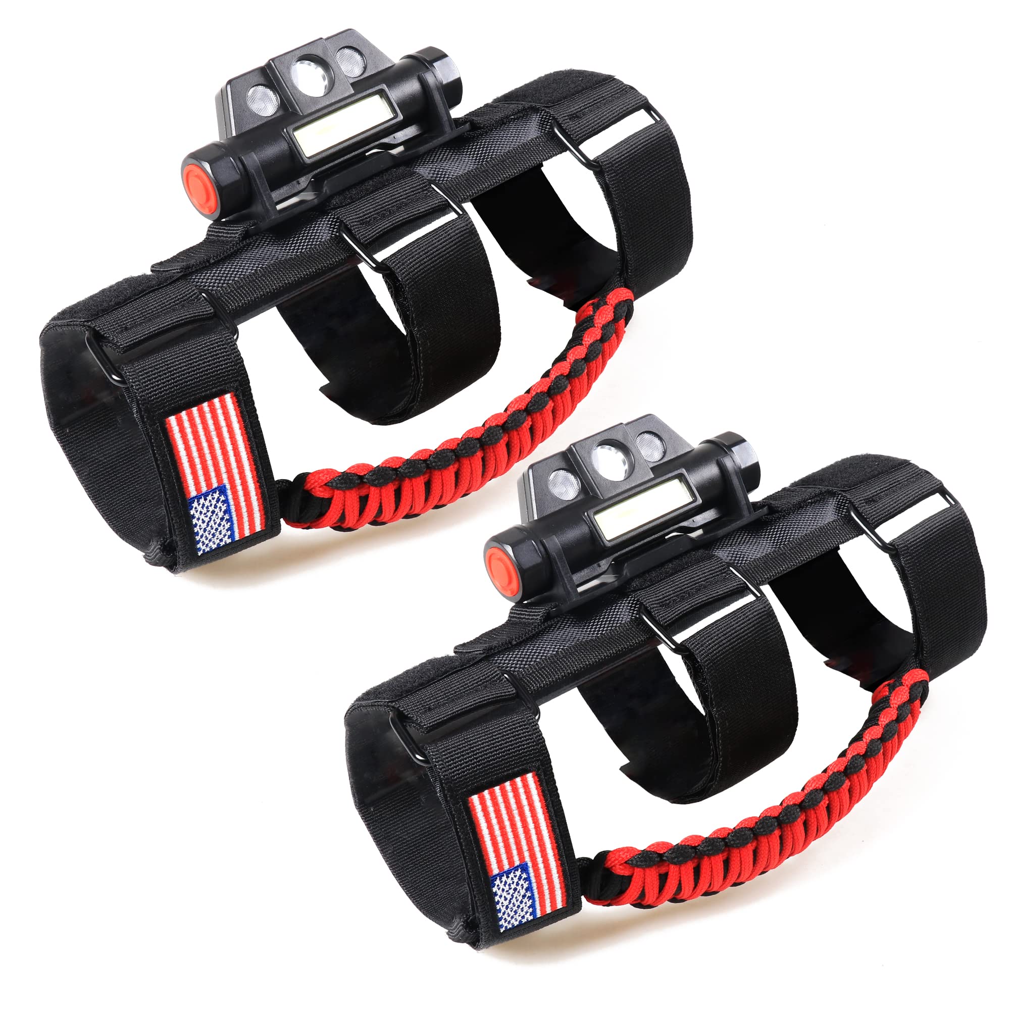 RERPRO Roll Bar Grab Handles with Dome Light for Jeep Wrangler CJ YJ TJ JK JL Gladiator JT 1945-2025 2.0