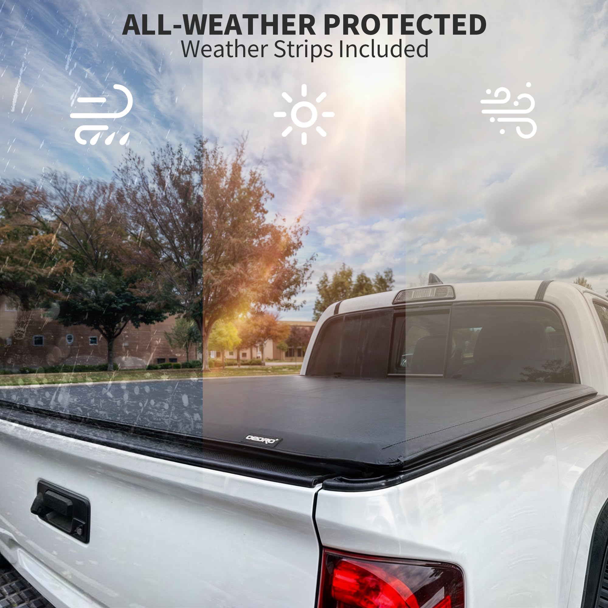 Oedro Roll Up Truck Bed Tonneau Cover Compatible With 2015-2025 Ford F-150 F150 5.5 Feet Bed