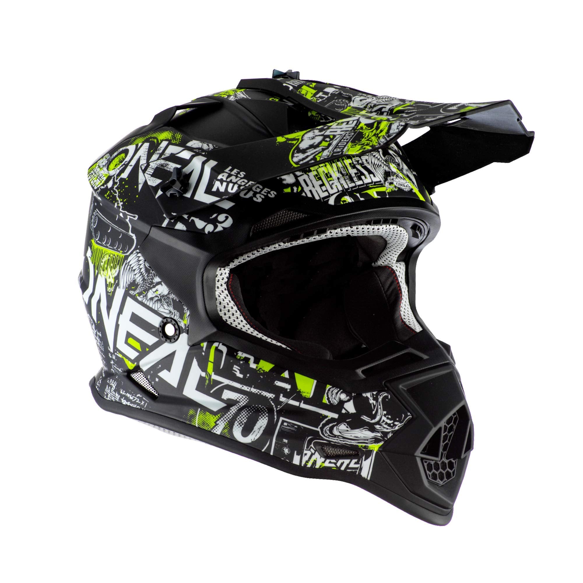 O'Neal - 0200-472 2Srs Youth Helmet Attack, Black/Neon Yellow, S