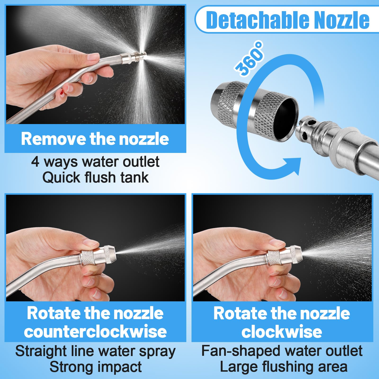 Pamase 5Pcs Rv Water Heater Anode Rod & Flush Wand & Element Socket Set - 9.25 ''L X 3/4 ''Npt Thread Magnesium Rod For Suburban