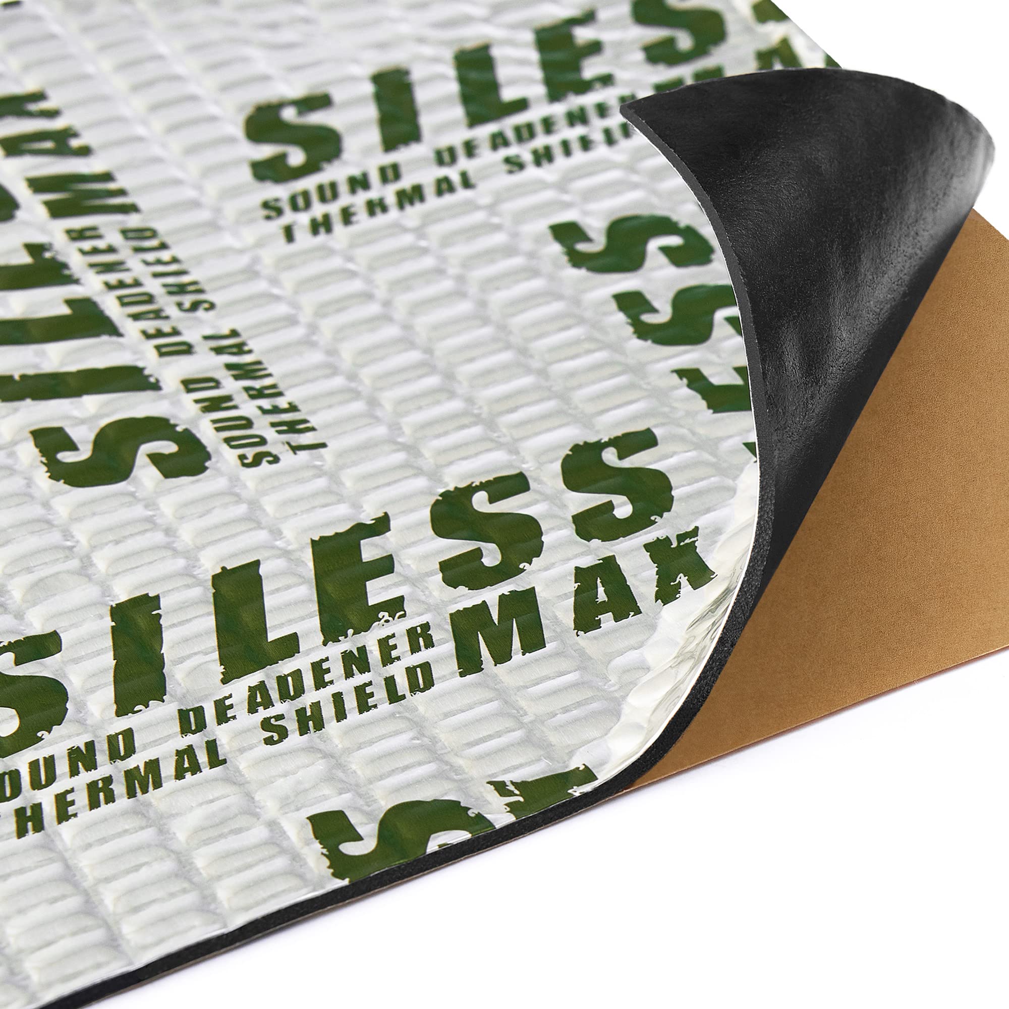 Siless Max 120 mil (3mm) 30 sqft Car Sound Deadening mat - Butyl Automotive Sound Deadener - Noise Insulation and Vibration Damp