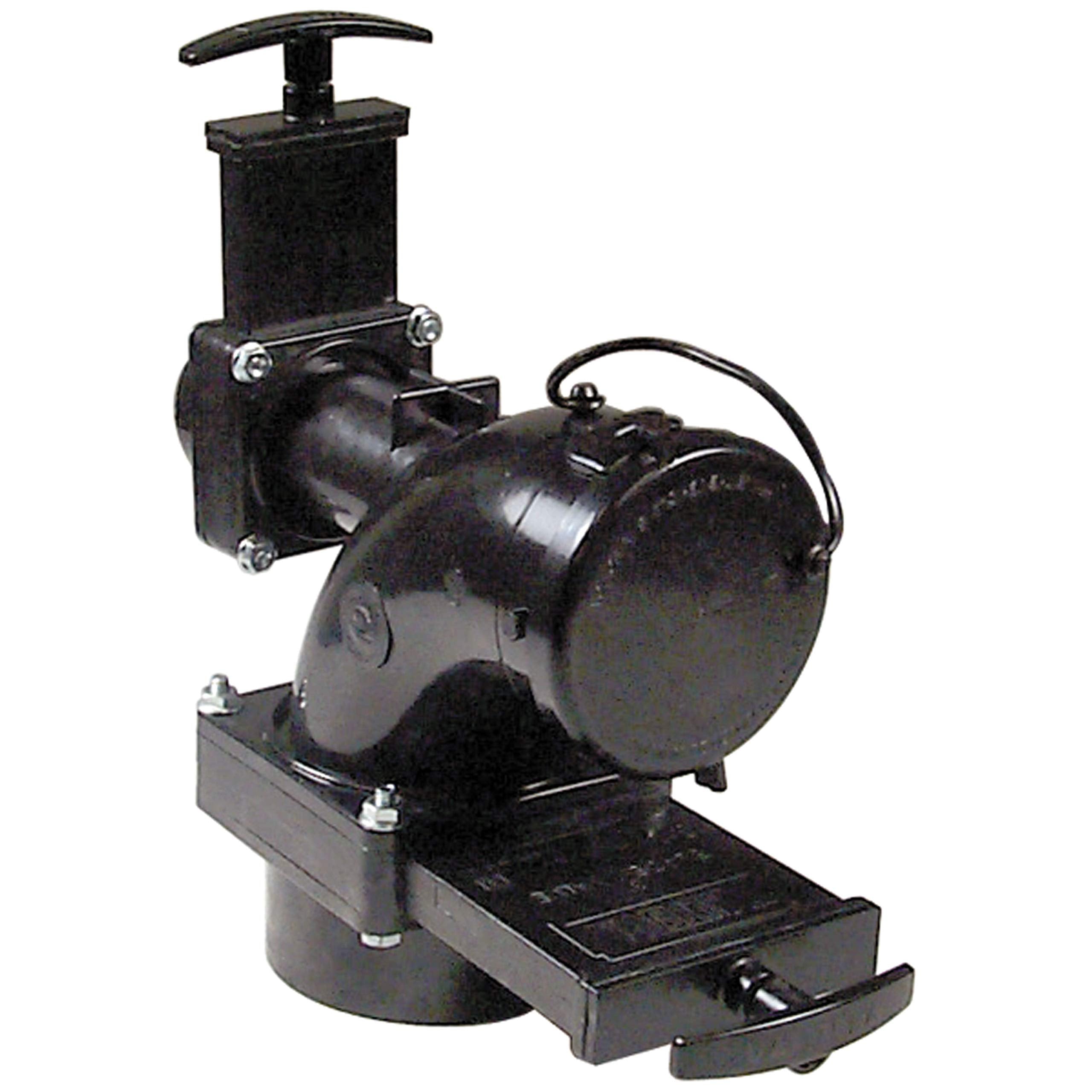 Valterra T68 Heel Inlet Rotating Valve - 3 Hub X 1-1/2 Hub X 3 Bayonet Cap,Black