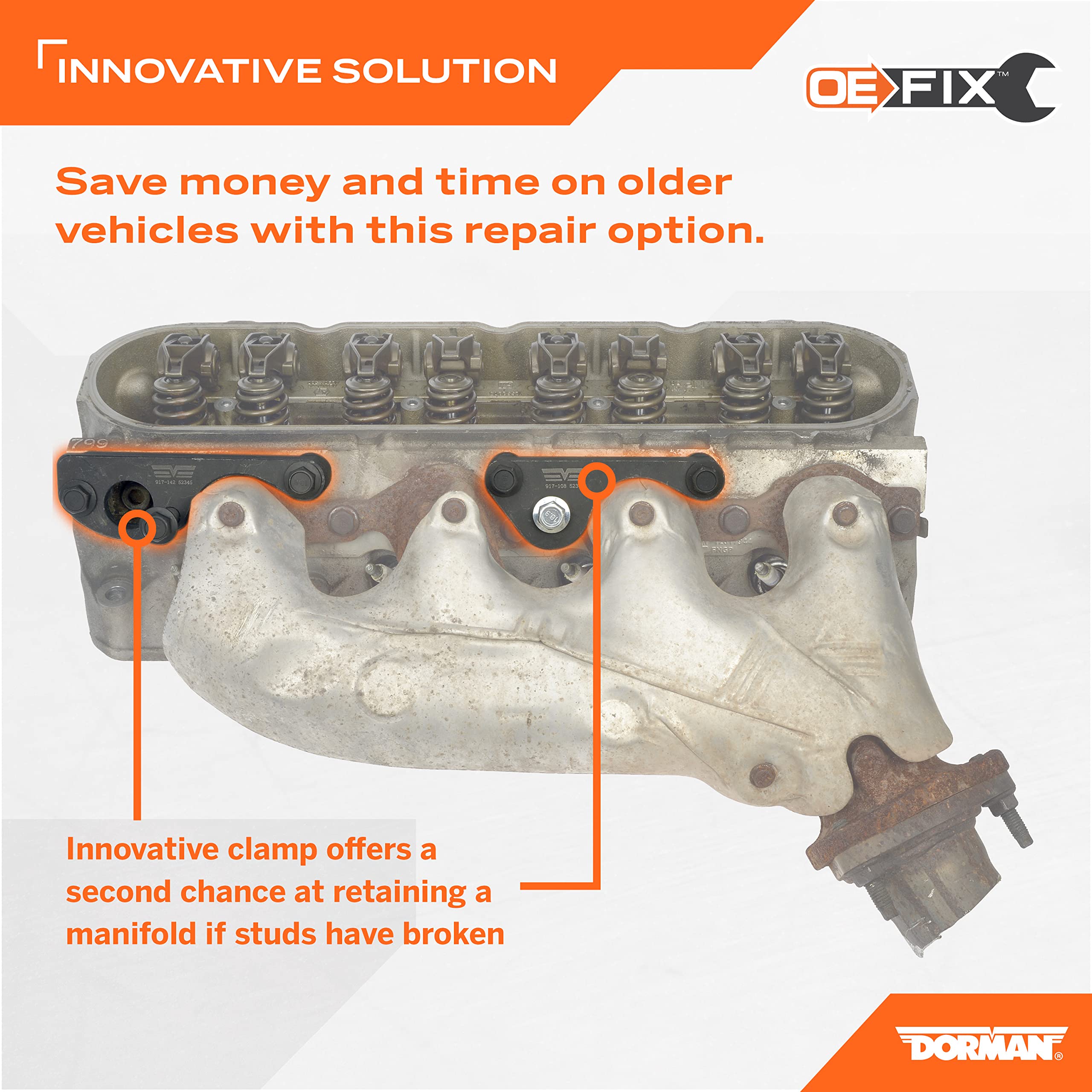 Dorman 917-142 Exhaust Manifold Clamp Repair Compatible With Select Models (Oe Fix)