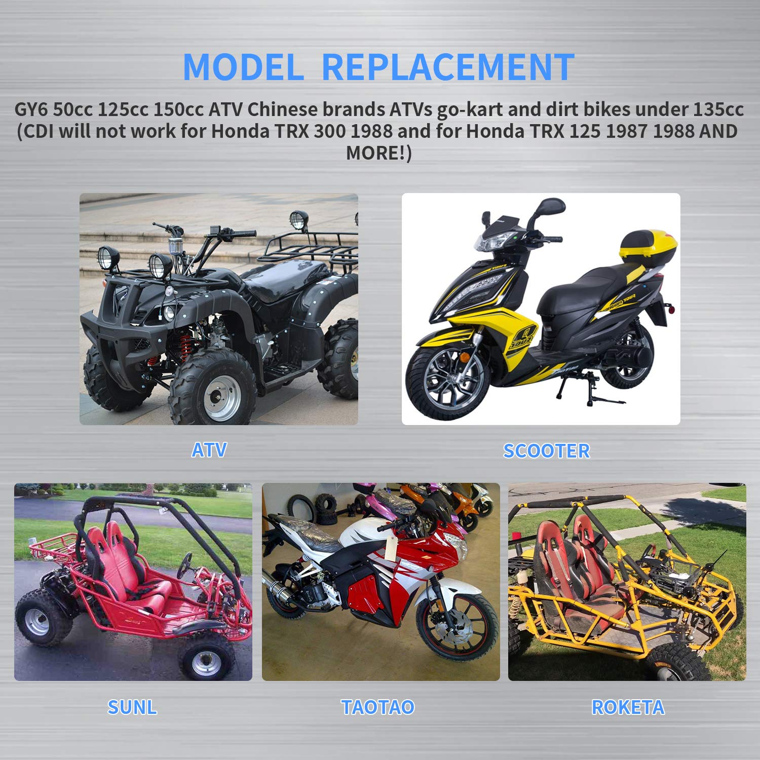 Mayspare 6 Pin Ac Cdi Box For Gy6 50Cc 125Cc 150Cc Atv Taotao Roketa Sunl Lance Scooter Moped Go Kart
