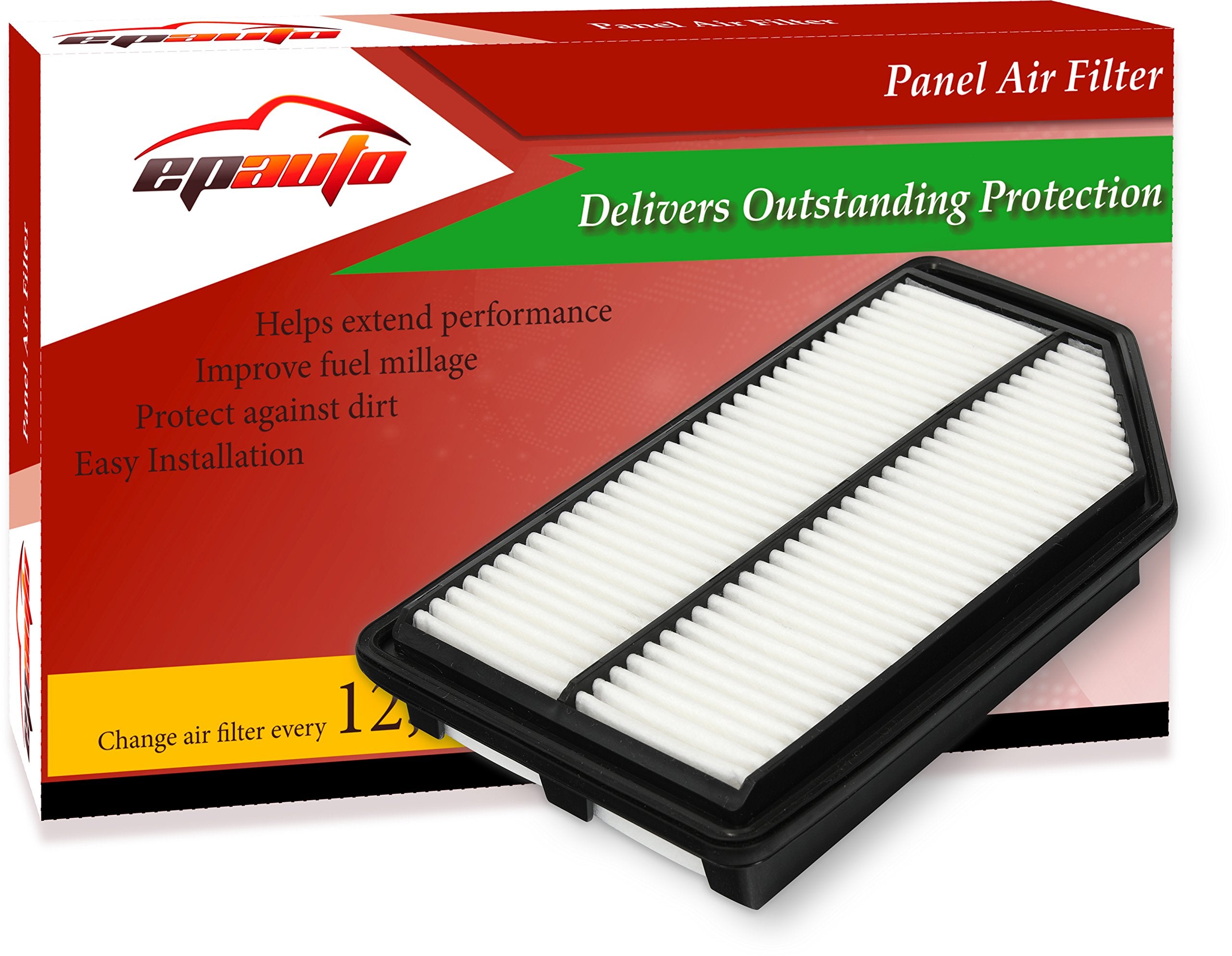 Epauto Gp042 (Ca11042) Replacement For Honda Extra Guard Rigid Panel Carbon Fiber Air Filter For Odyssey (2011-2017)