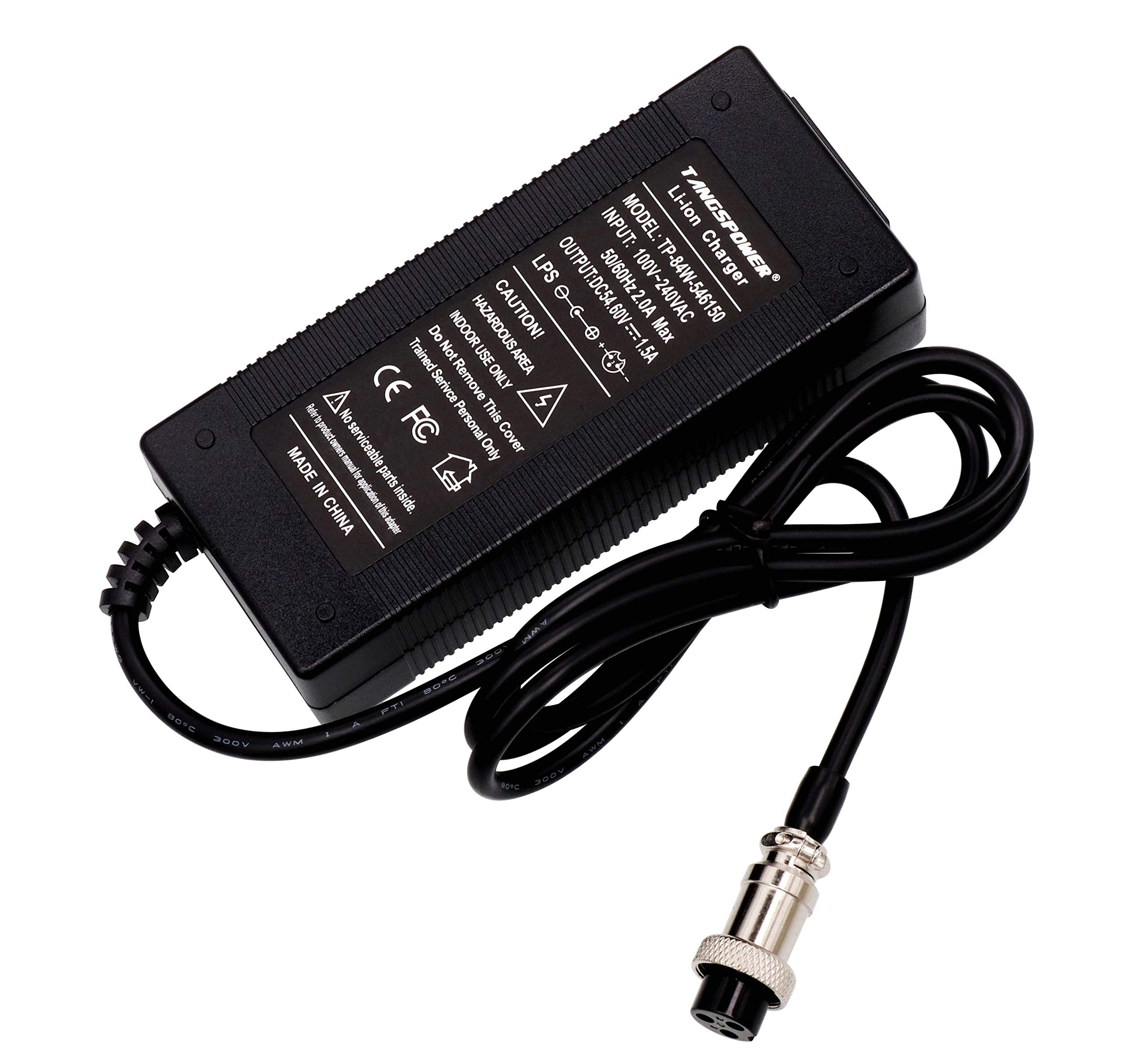 TANGSPOWER 54.6V Adapter Charger for 48V Skywalker, 8S Evercross H5, Kugoo M4/M4 Pro - TP-84W-546150