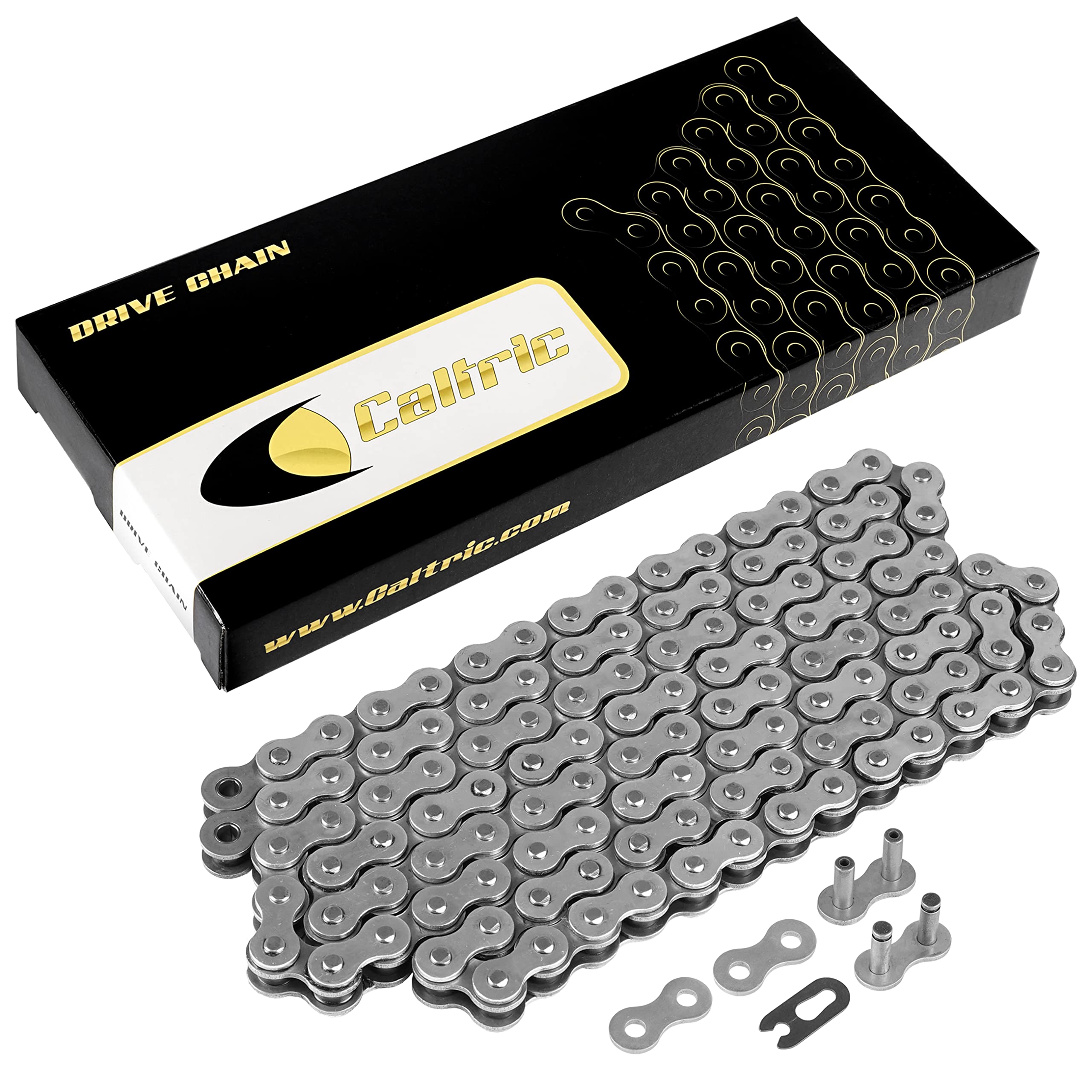 Caltric Drive Chain Compatible with Polaris Scrambler 90 2002-2003 / Predator 90 2003-2006 / Outlaw 90 2007-2014 2016 / Outlaw 1