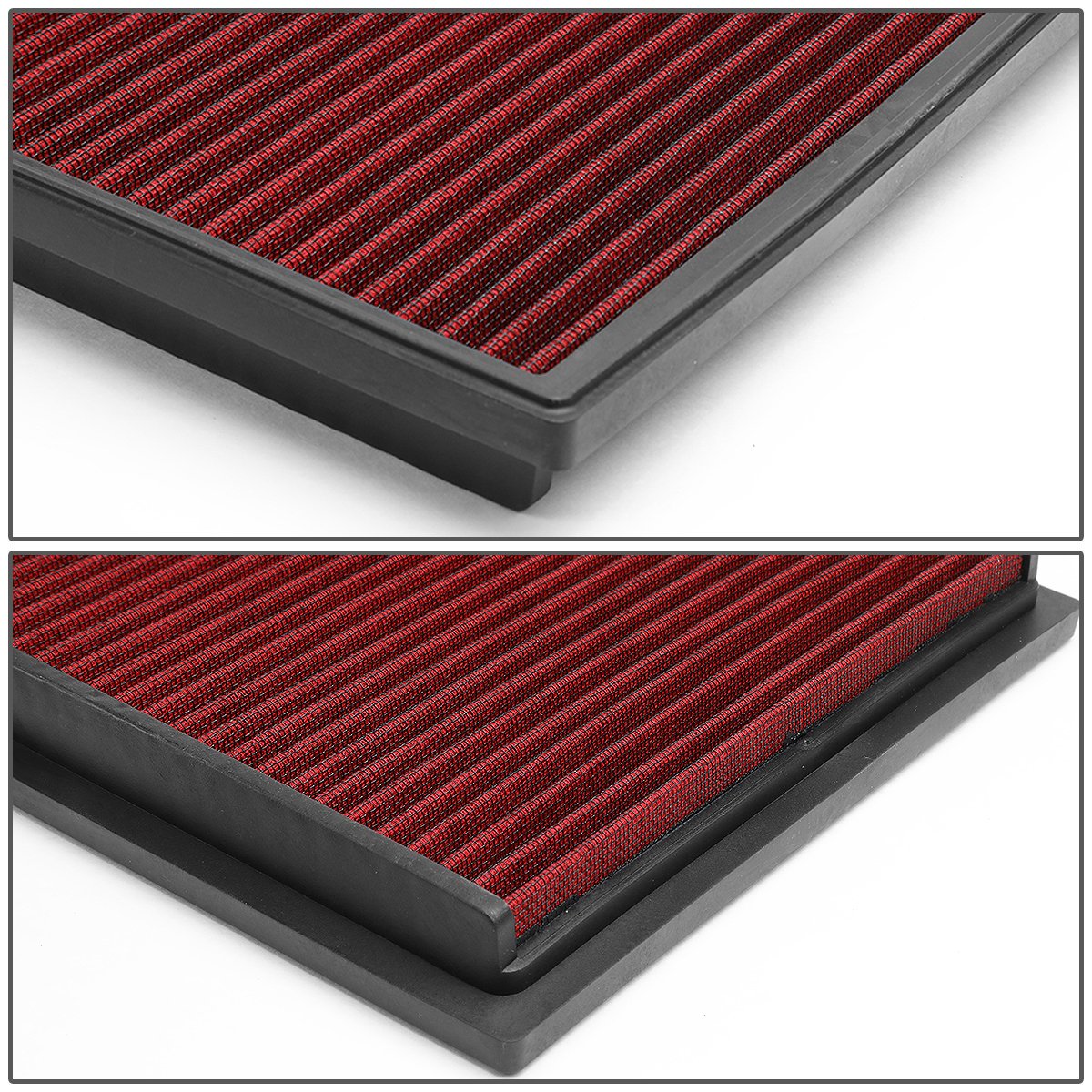 Auto Dynasty Compatible With Gx460 / 4Runner Reusable & Washable Replacement Engine High Flow Drop-In Air Filter (Red)
