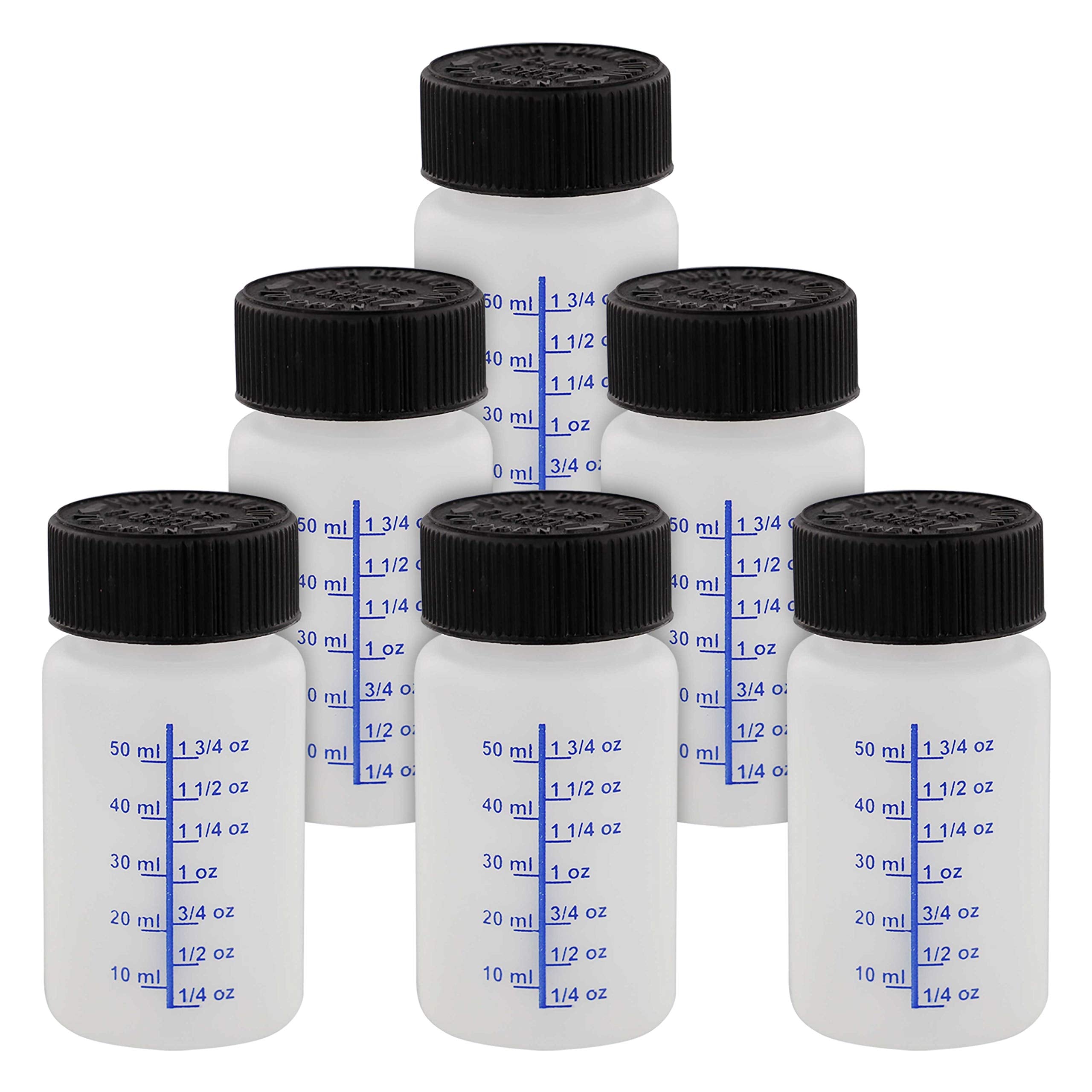 Tcp Global Paint Touch Up Bottles With Child Safety Lids (Pack Of 6) - 2 Ounce (60Ml) Fluid Capacity, Mixing Ball, Touch-Up Appl