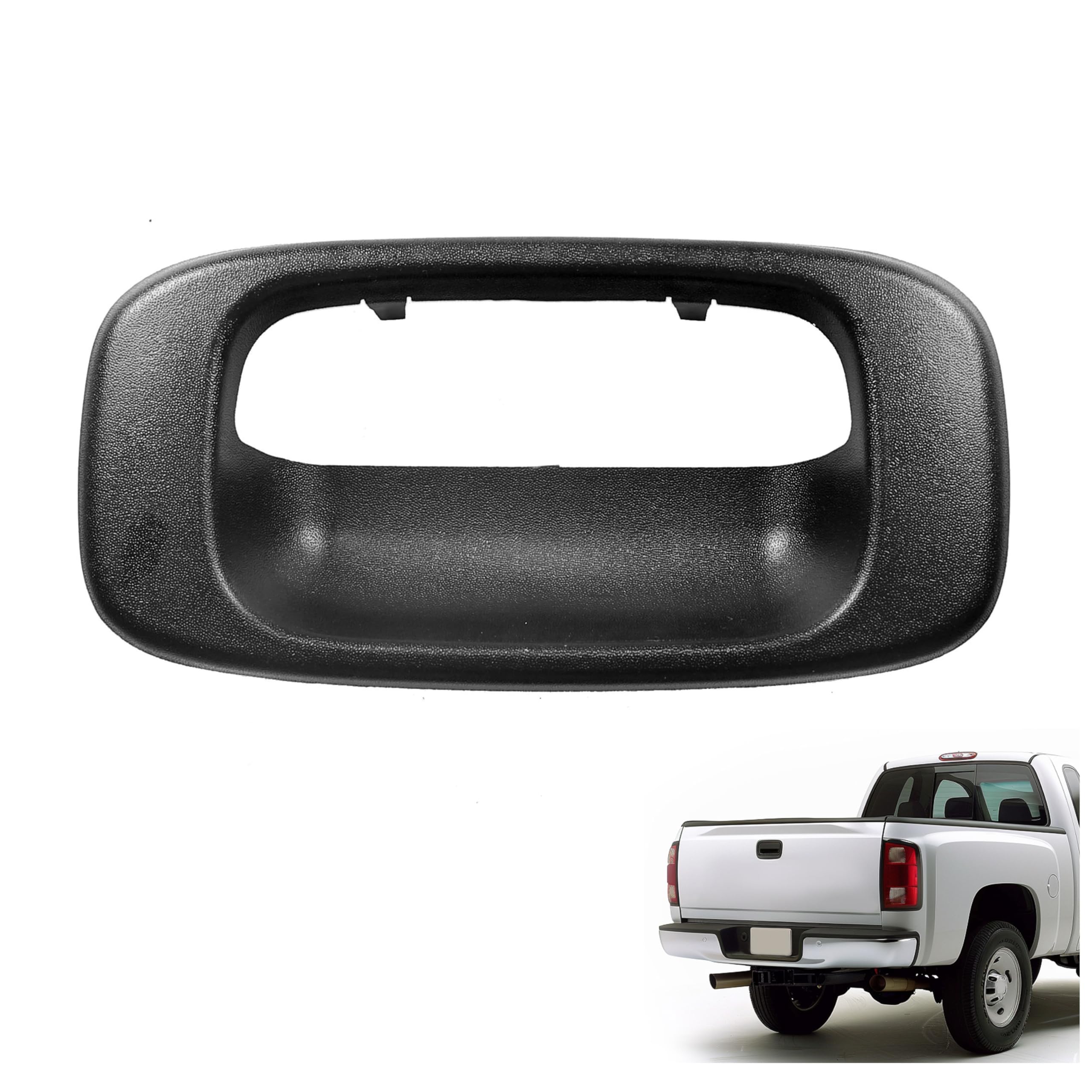 Ecotric Tailgate Handle Bezel Cover Compatible With 1999-2007 Chevy Chevrolet Gmc Silverado Sierra 1500 2500 3500 Hd Pickup Truc