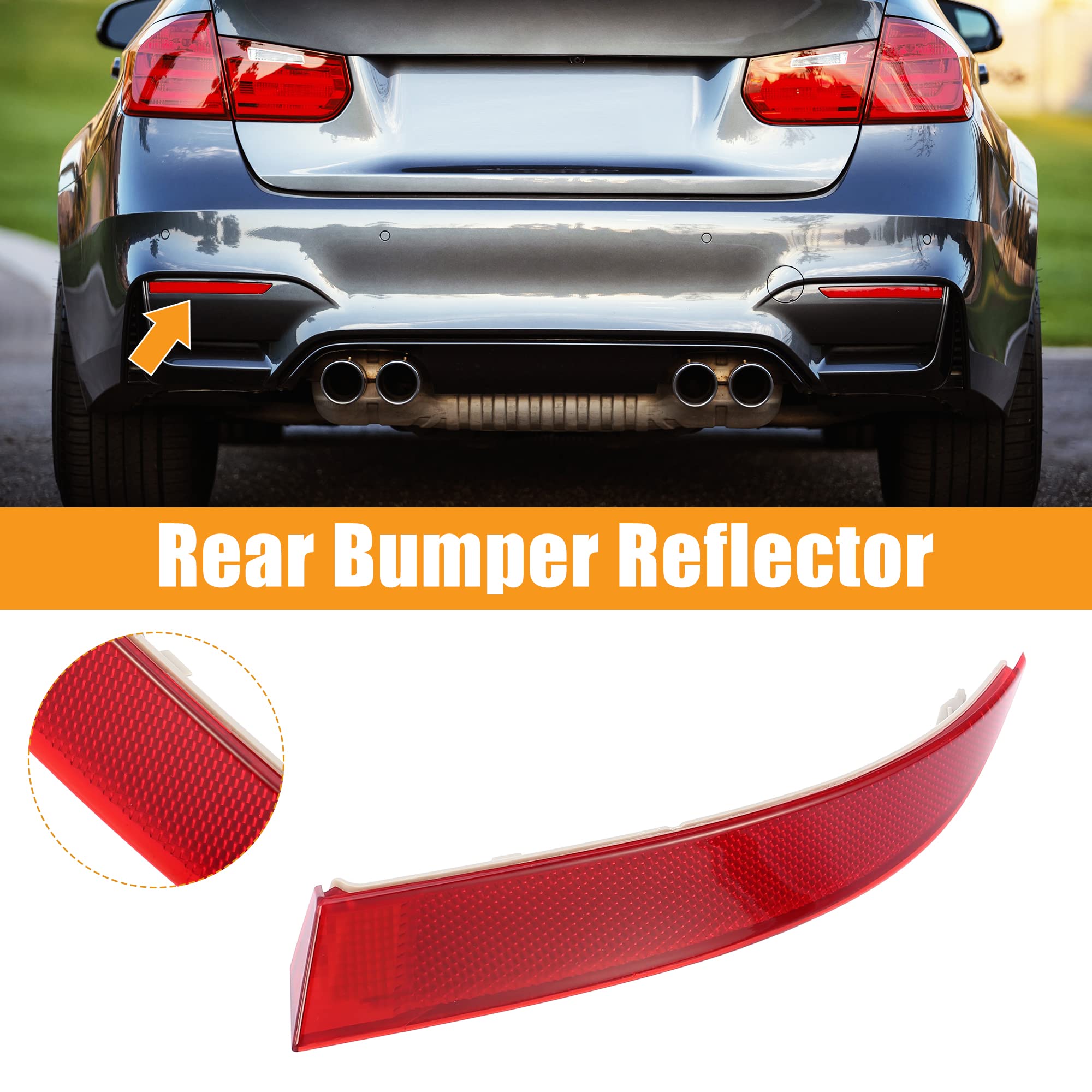 X Autohaux Car Rear Bumper Reflector Strip Cover Right Side 63147240998 For Bmw X5 2011-2013