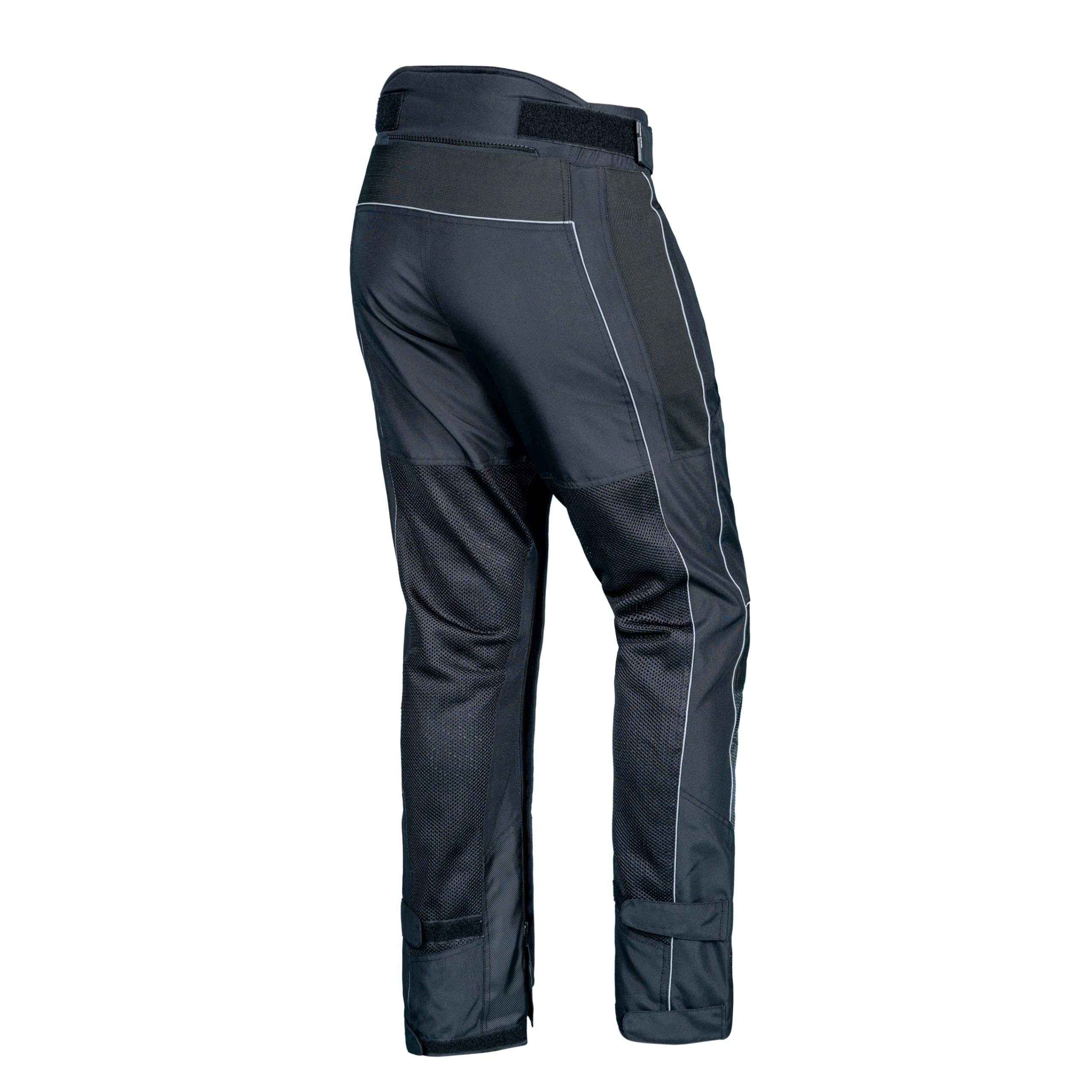 Wicked Stock Mesh Motorcycle Pants-Motorcycle Pants With Armor -Adventure Motorcycle Pants-Riding Gear-Motocross Pants Black, 38