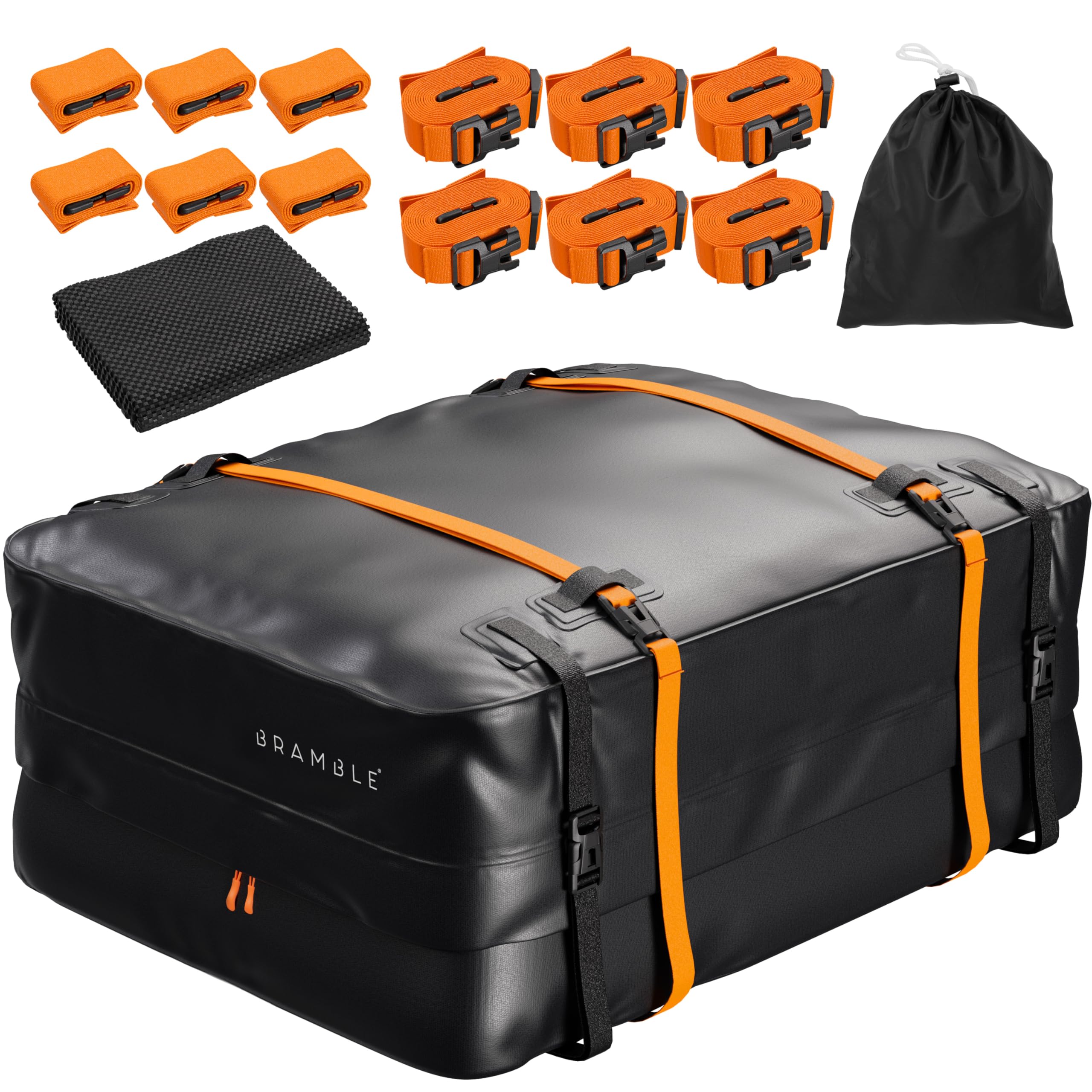 Bramble Strong Car Roof Bag Rooftop Cargo Carrier 20 Cubic Feet, 100% Waterproof & Tear Resistant Car Roof Cargo Carrier, Fit Fo