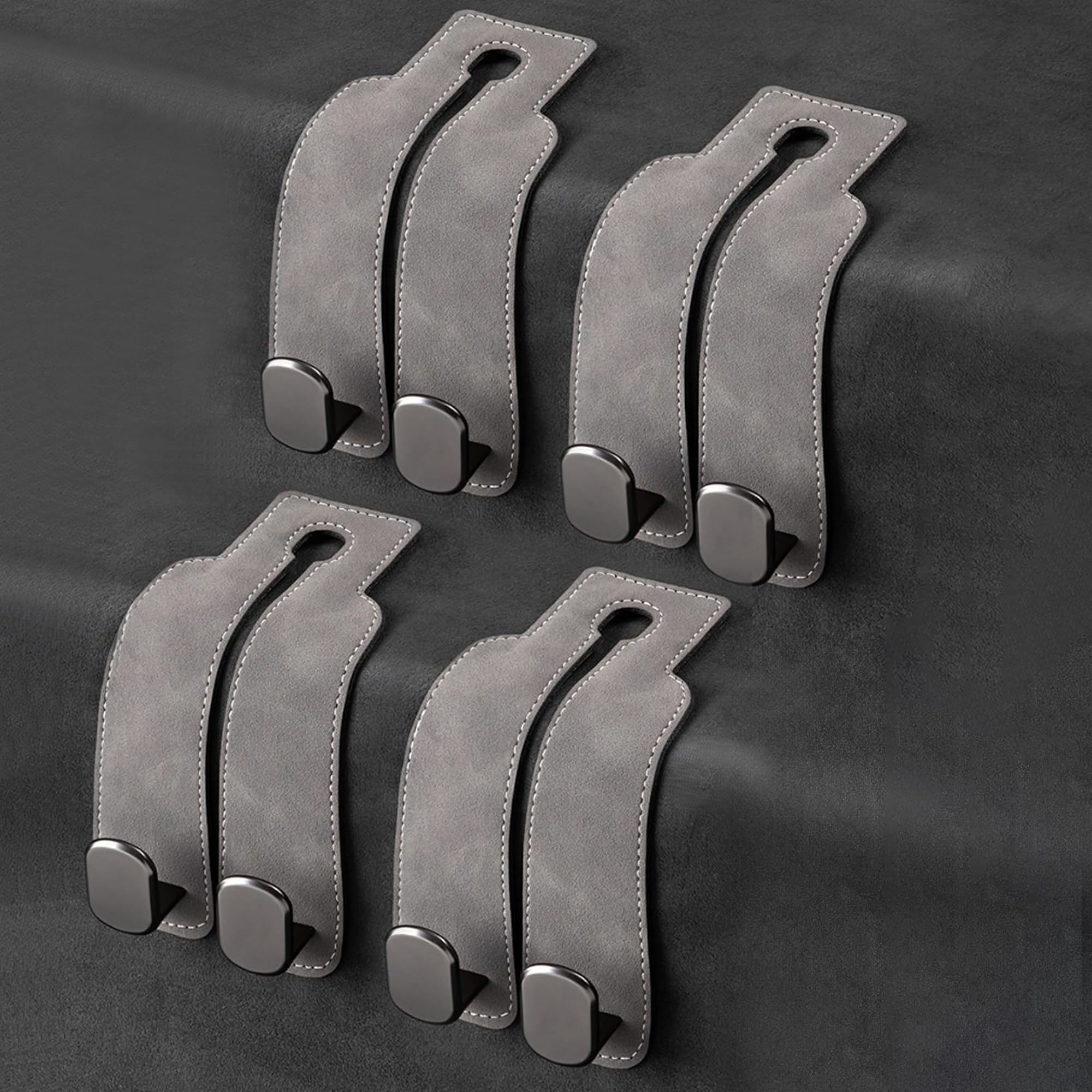 Amelity Car Back Seat Headrest Hooks, Car Hooks For Purses And Bags Cute, Purses Holder For Car, Car Seat Back Double Hooks (Gre
