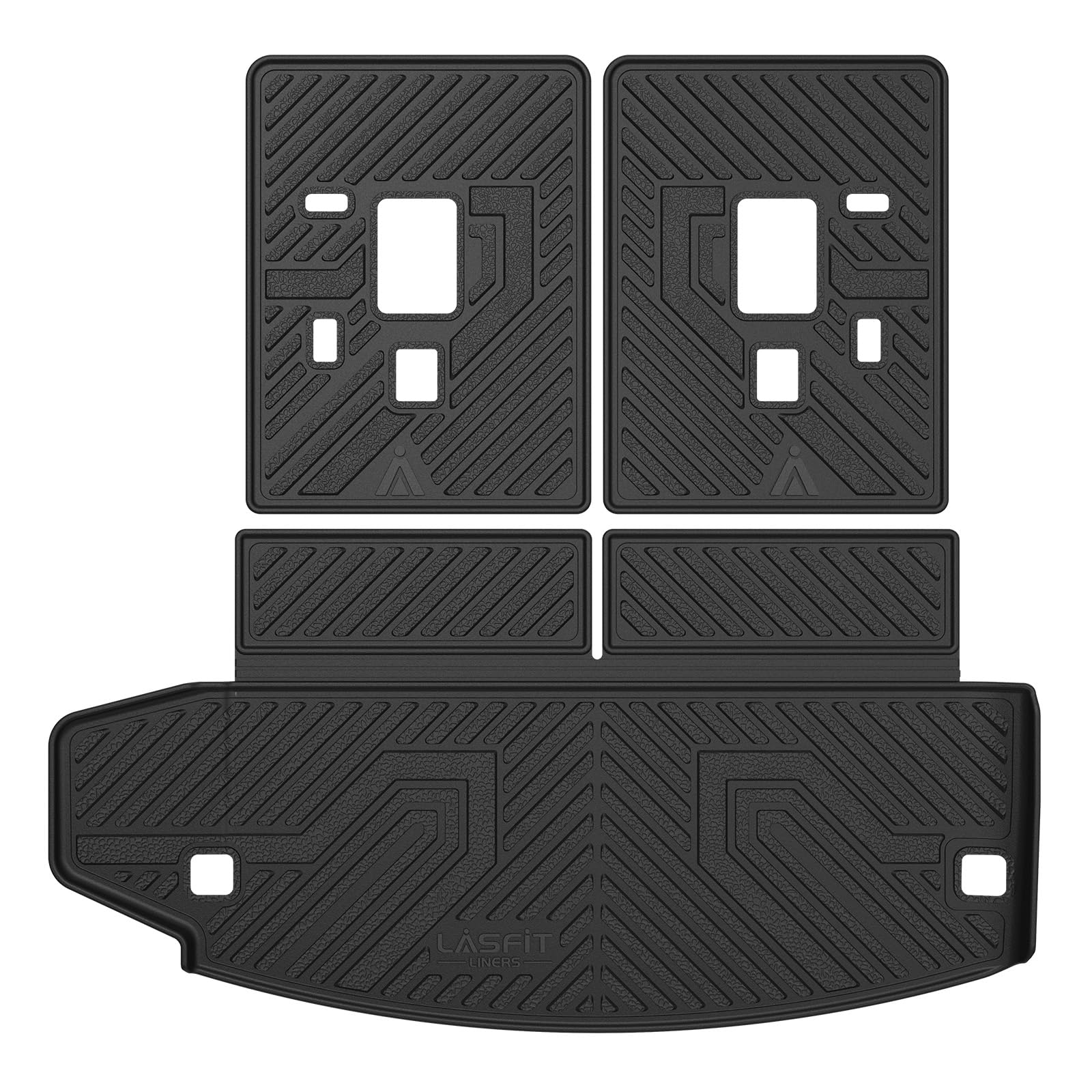 LASFIT Trunk Mat for Dodge Durango 2016-2025, Fit 2nd Row Bench Seating(7seats) & 2nd Row Bucket Seating 6seats, Not for 5 Seats