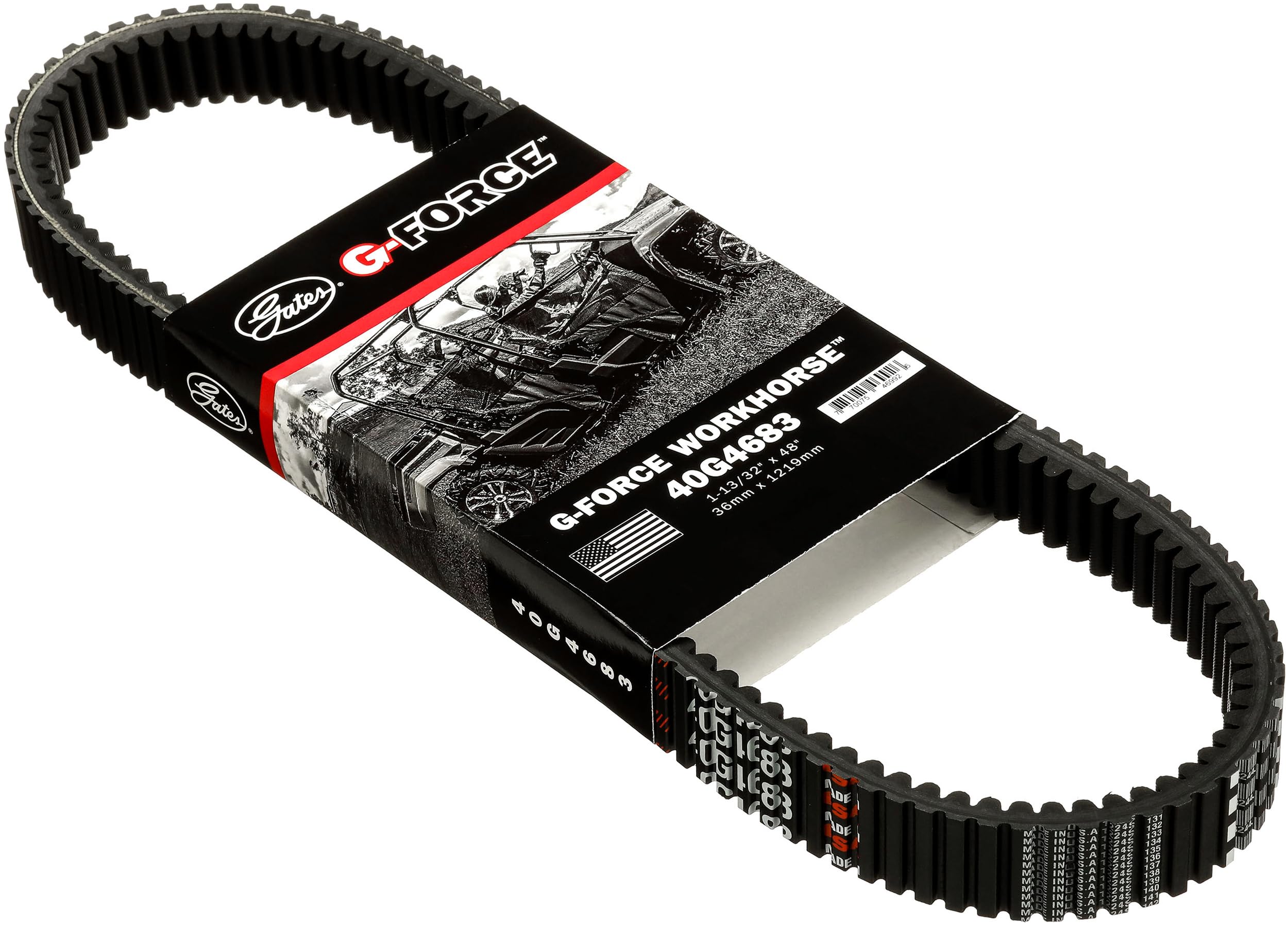 Gates 40G4683 G-Force WorkHorse Automatic Continuously Variable Transmission (CVT) Belt - fits Power Sport Vehicles with Engines