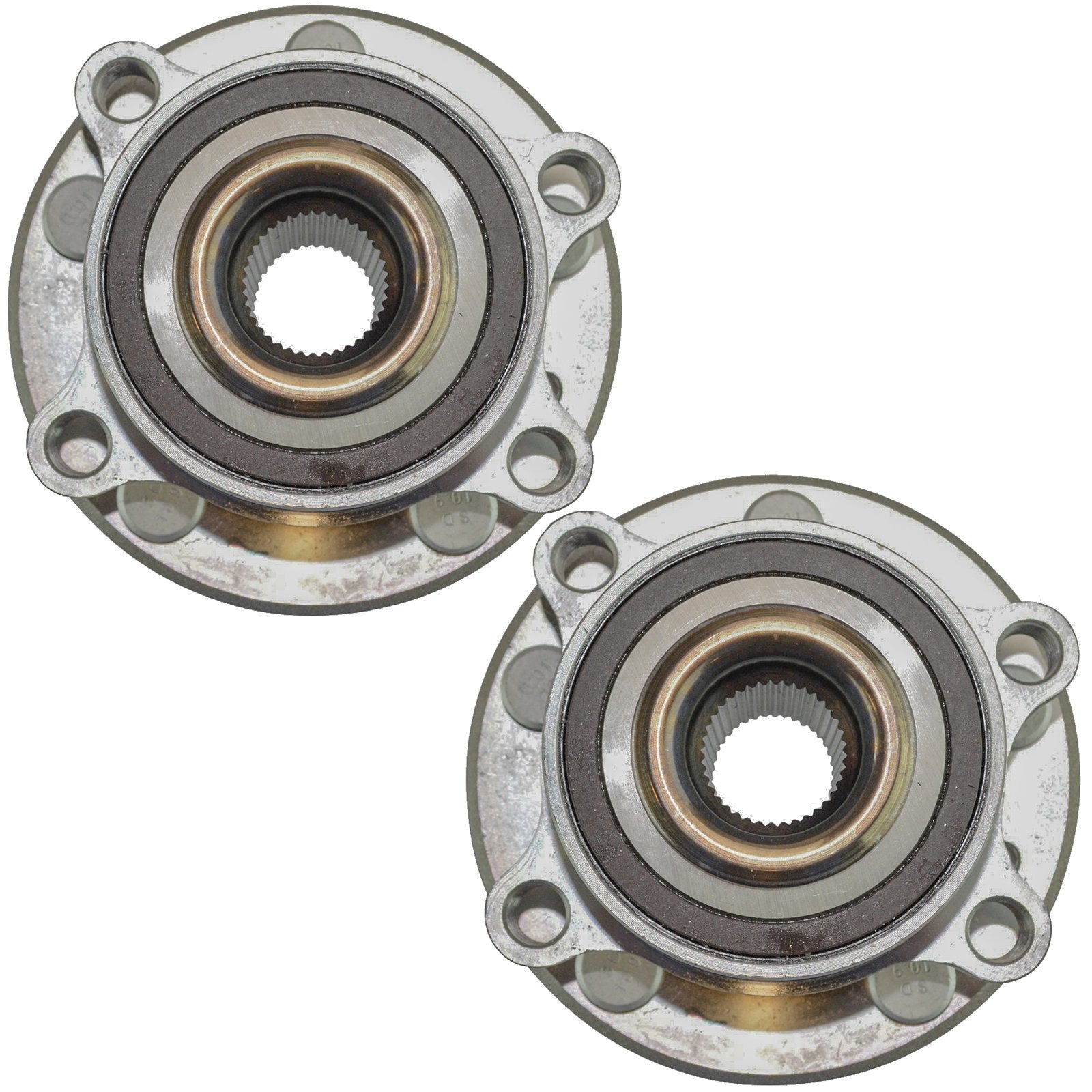Trq Front Rear Wheel Hub Bearings Assembly Set Compatible With 2011-2019 Ford Explorer 2013-2019 Police Interceptor Utility
