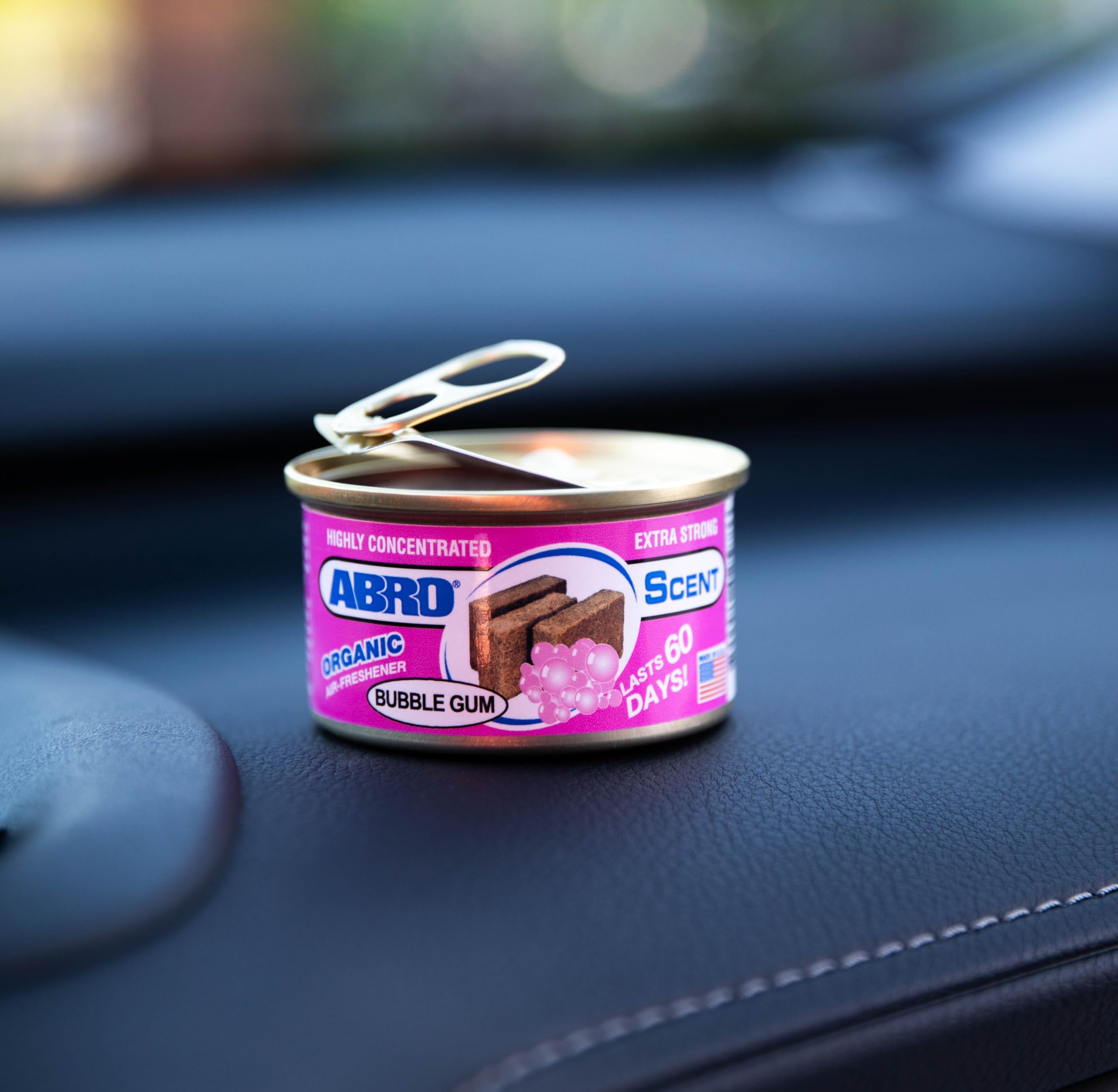 Abro Car Air Freshener Cans: Spill Proof Air Fresheners For Home, Office, Or Car Accessories, Lasts Up To 60 Days - 1 Pack Bubbl