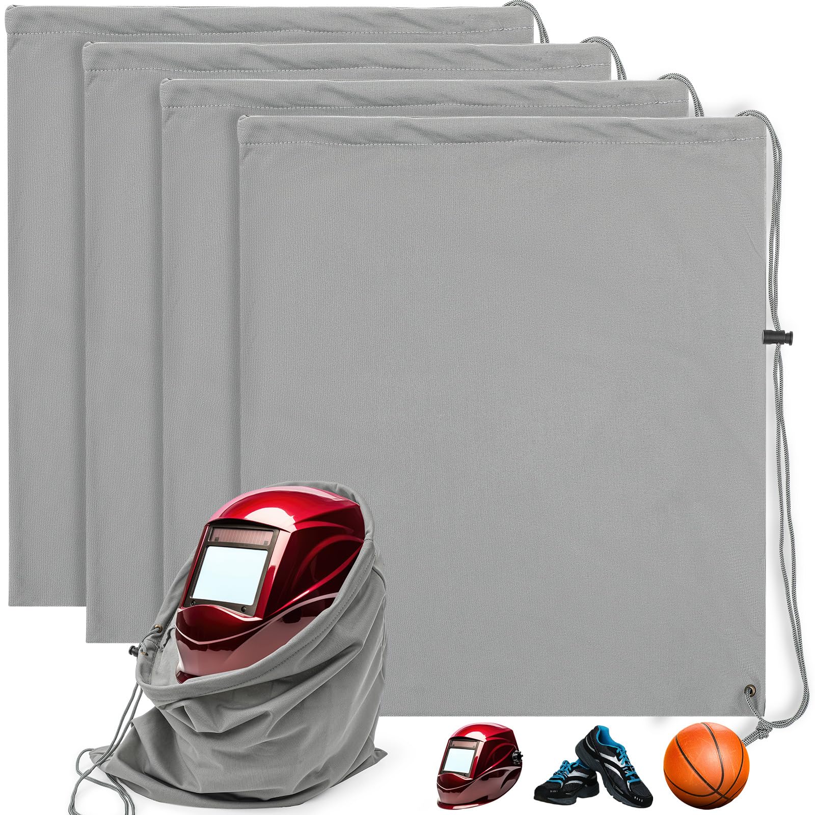 Yeyeplum 2 Pcs Helmet Bag Welding Motorcycle Hood Bag with Drawstring Locking, Microfiber Large Lightweight for Football Hockey 