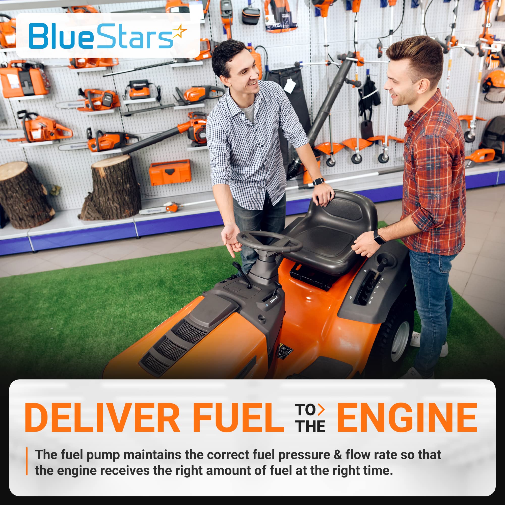 Bluestars 49040-7008 49040-0770 Miu12470 Fuel Pump - Compatible With Kawasaki Fs Fr Fx Series Engines Fs481V Fs541V Fs600V Fs651V Fs691V Fs730V Fr541V Fr600V Fr651V Fr691V Fr730V John Deere 636M 647A