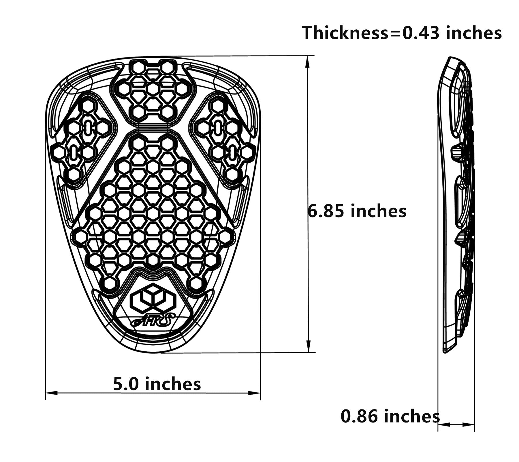 Surlim Coccyx Protector Ce Insert Armor Motorcycle Pants Replacement Pads
