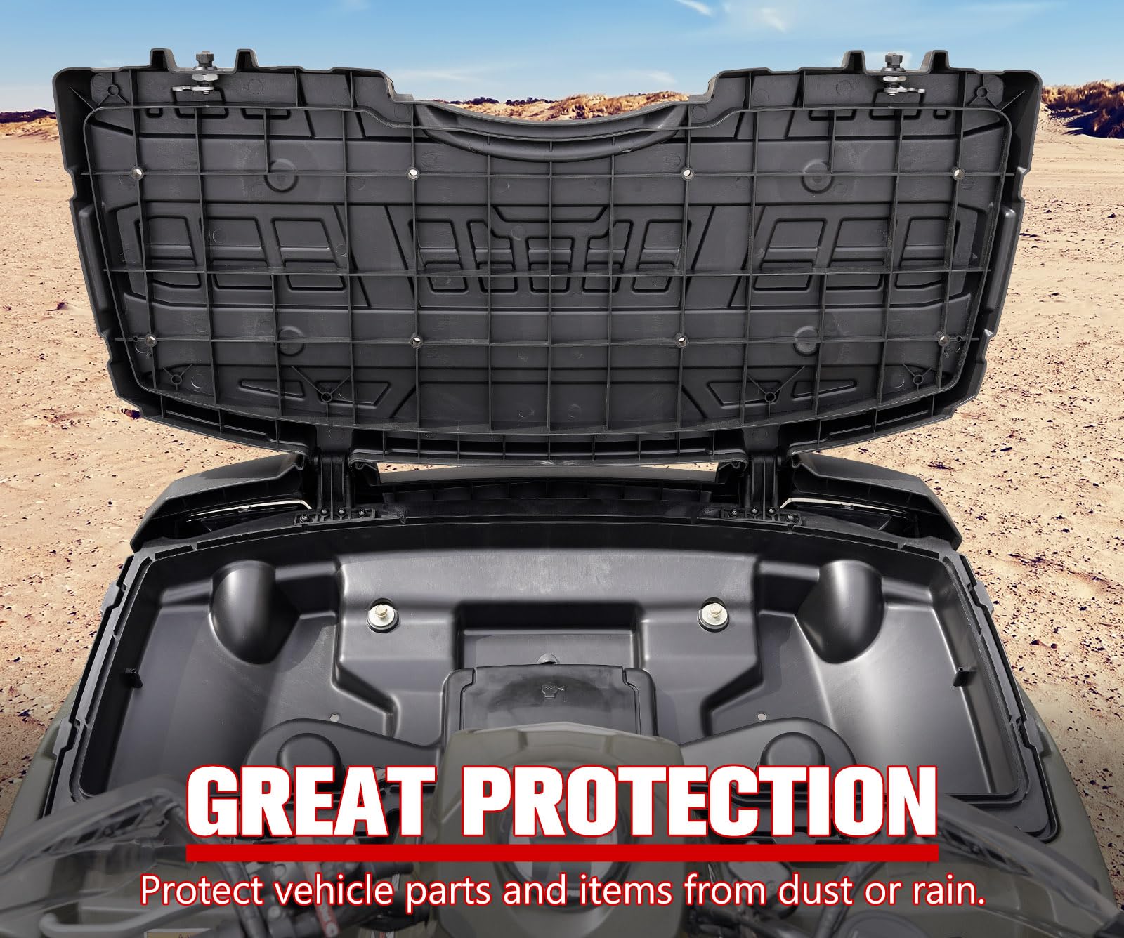 A & UTV PRO Front Service Cover Assembly for 2005-2010 Polaris Sportsman 400 450 500 600 700 800, ATV Front Storage Box Cover Ca