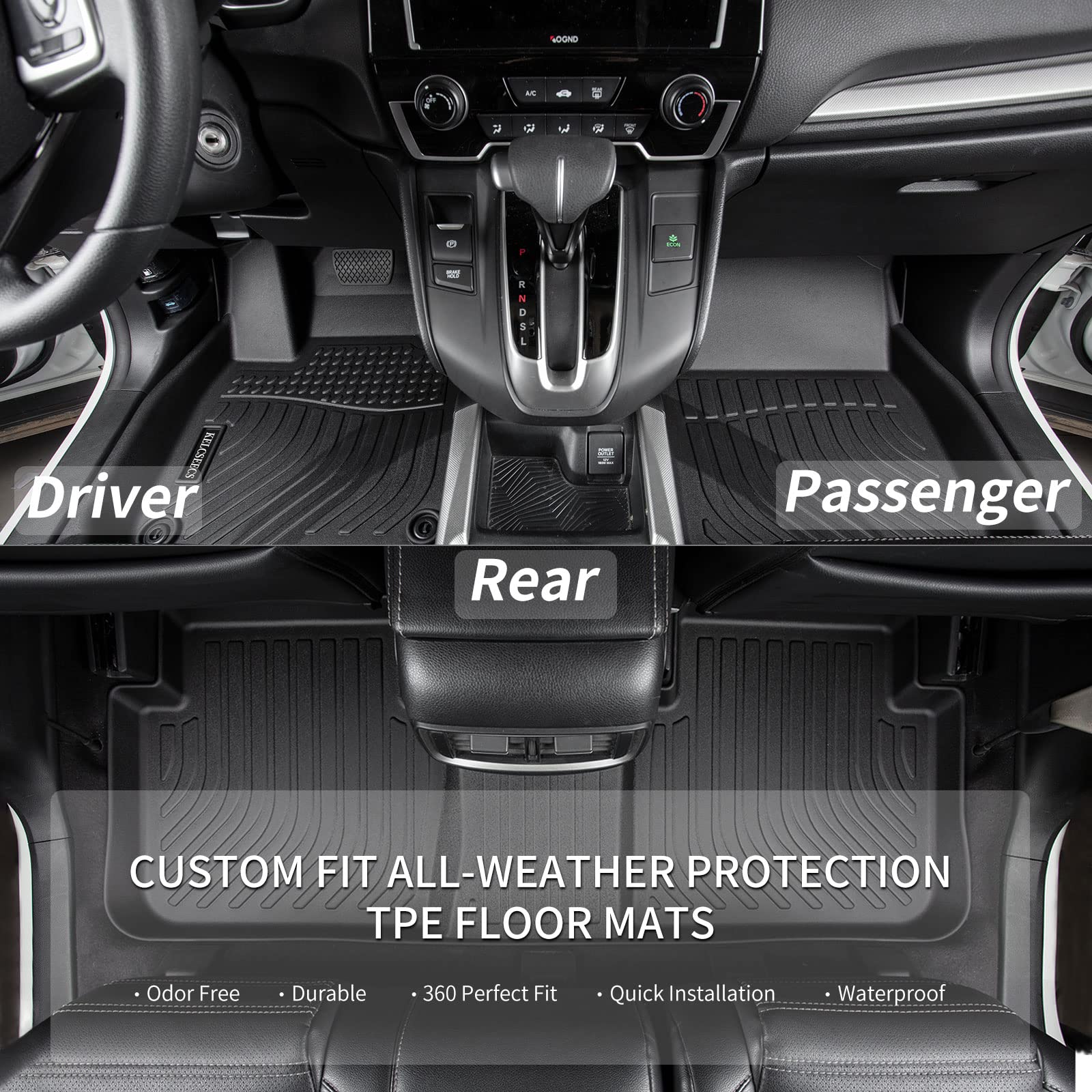 Kelcseecs Floor Mats & Cargo Liner Custom For Elantra & Elantra N 2021-2025,All Weather Protection Tpe Floor Liners Front& Rear