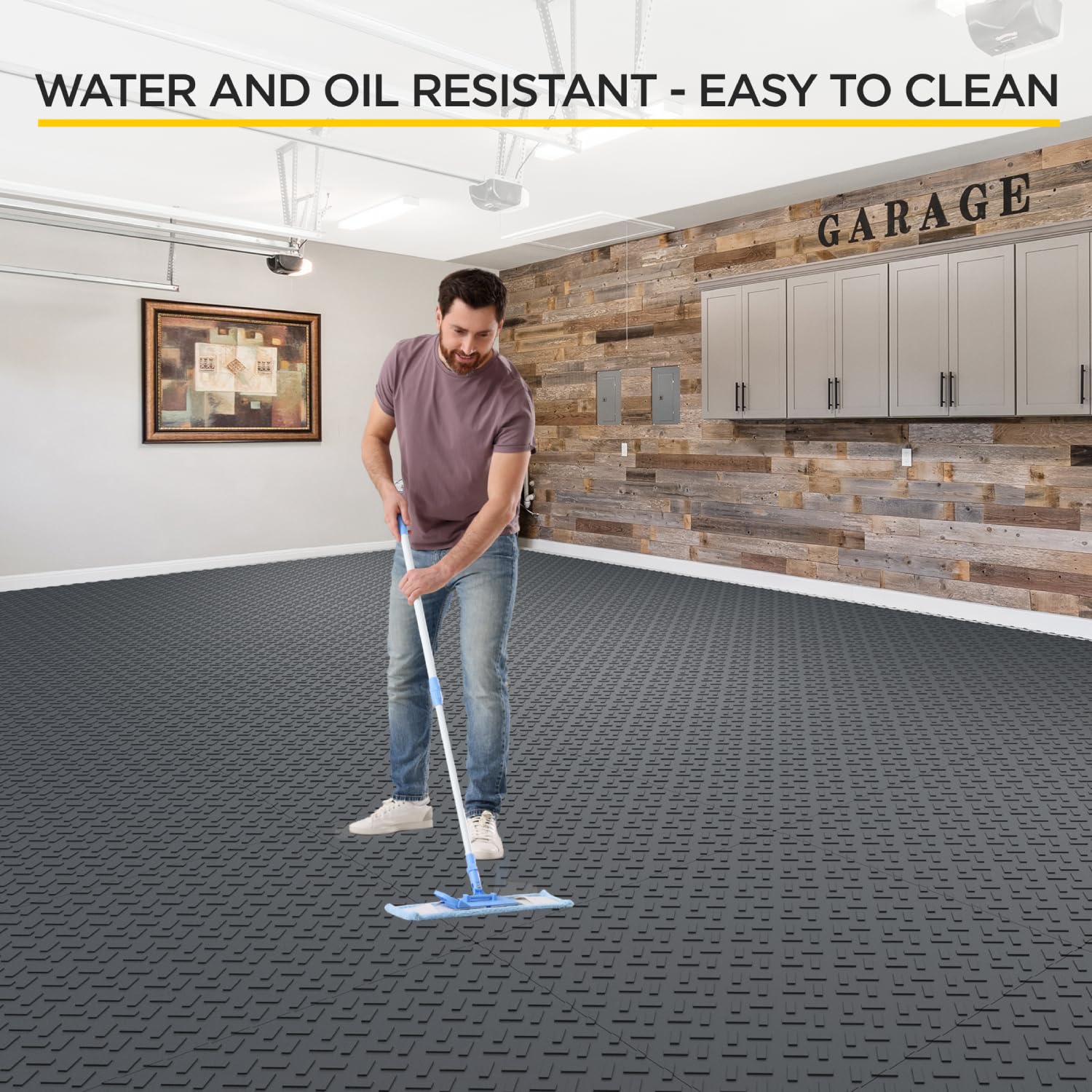 Garage Floor Tiles Interlocking Garage Flooring Tiles Pack Of 48 Garage Tiles Antislip Oil And Stain Resistant 40000 Lbs Load Ca