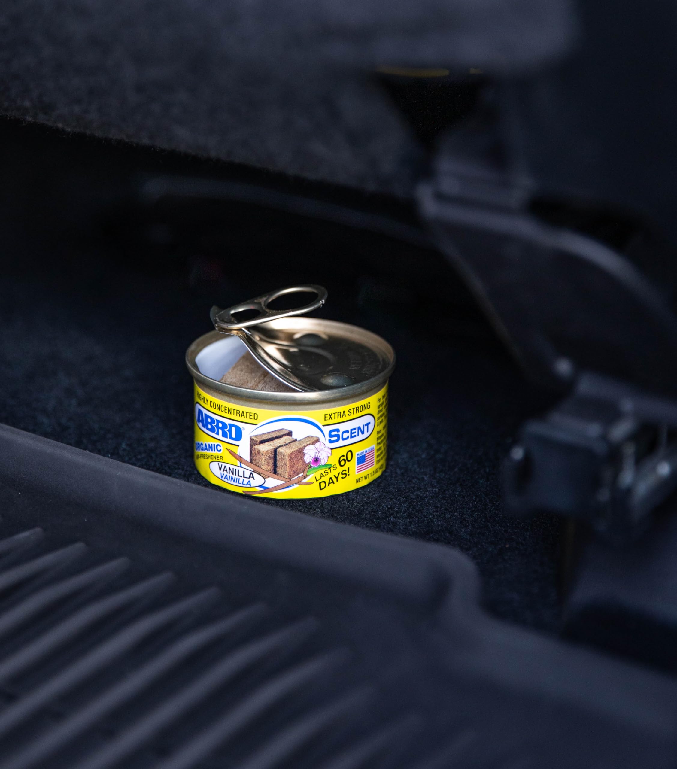 Abro Car Air Freshener Cans: Spill Proof Air Fresheners For Home, Office, Or Car Accessories, Lasts Up To 60 Days - 3 Pack Vanil