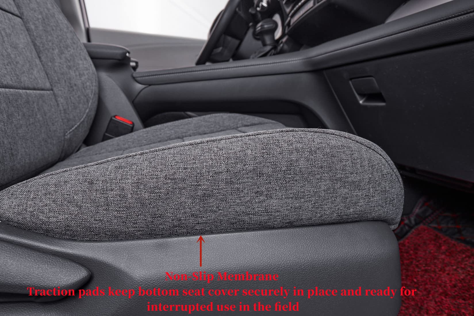 coverdream Sienna Seat Covers, Custom Fit for 2021-2025 Toyota Sienna, Gray, Polyester, 2nd Row Captain Chair, Full Coverage