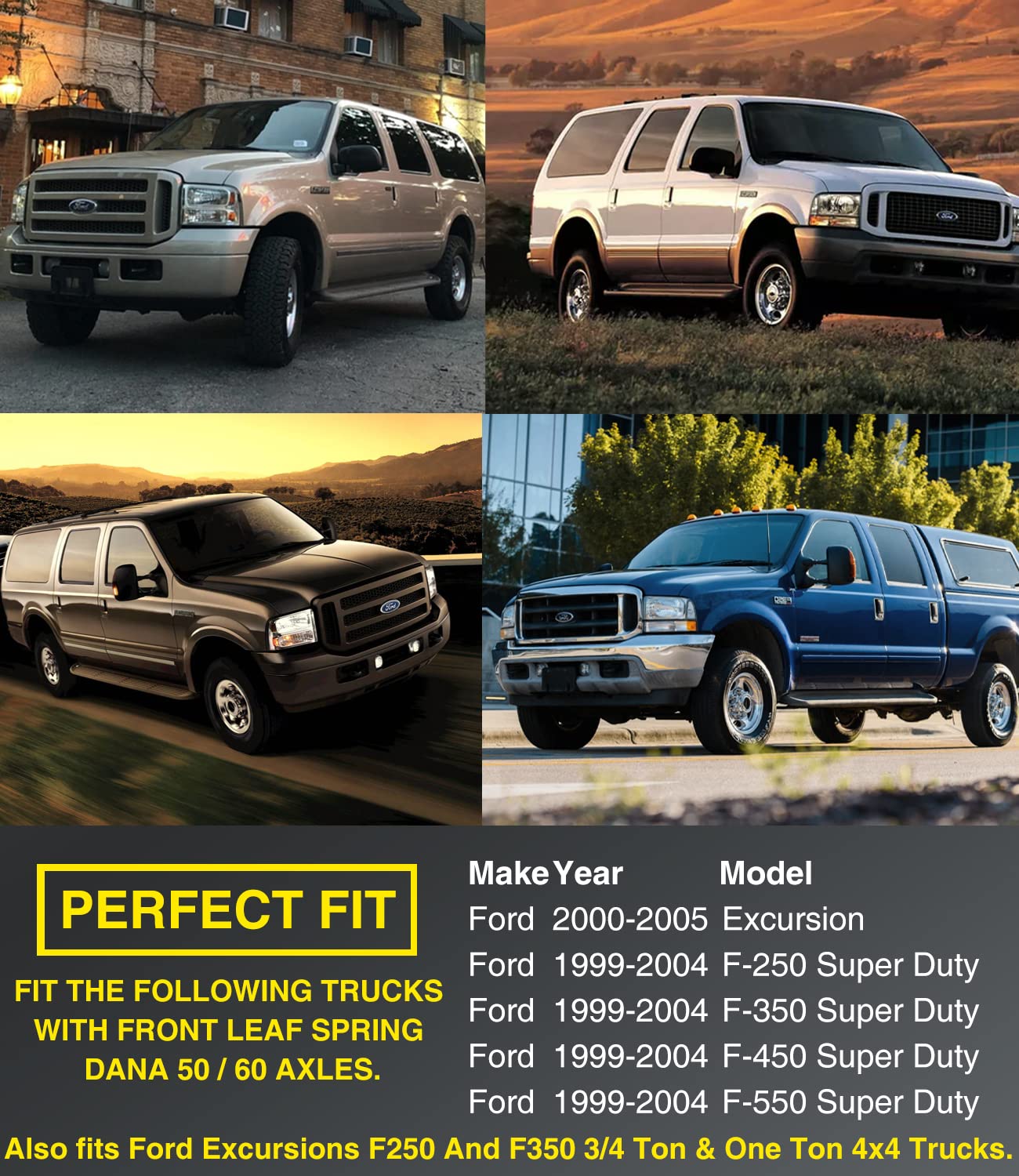 sixcow Thrust Washer Snap Ring Kit, Alloy Steel, Compatible with F250 F350 Excursion 98-04, Model F250DQ10JT-US-1