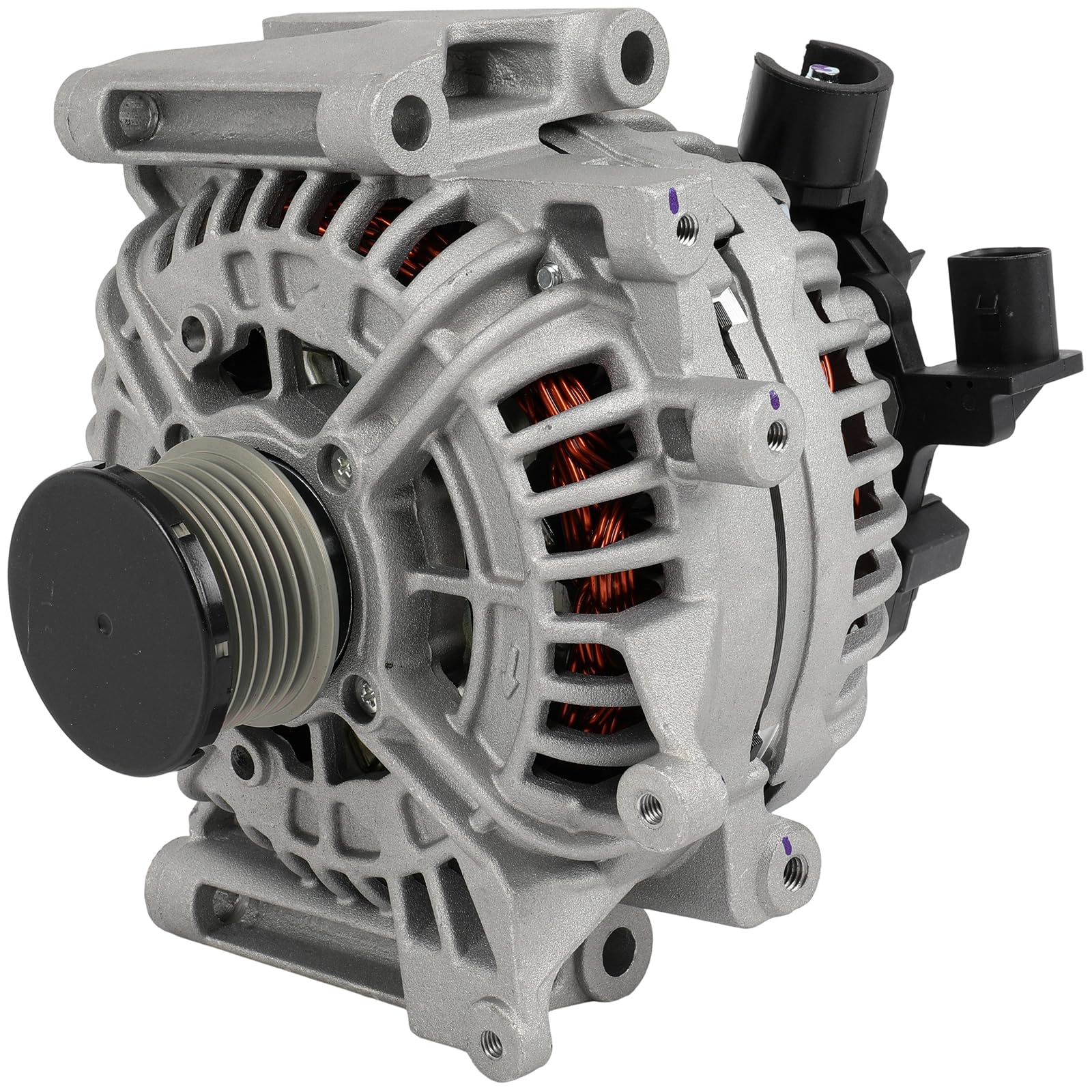 SCITOO Alternator Fits for Mercedes-Benz for E320 3.2L 2005-2006 12V 200Amp CW 6-Groove Pulley High Output Alternator 11216