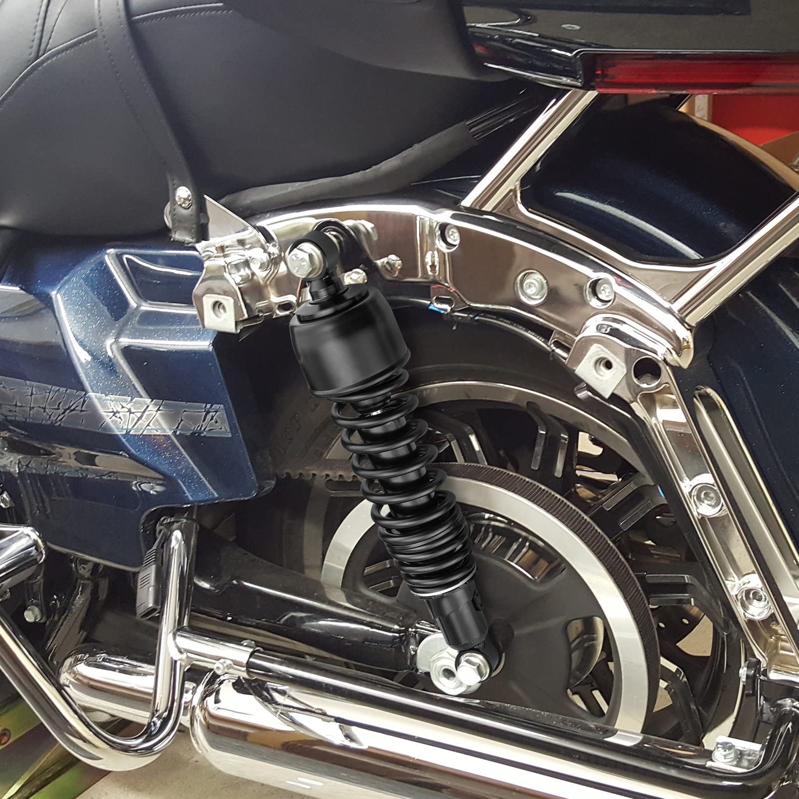 Mofun Black 13'' Rear Shocks Lowering Kit Fits for 1980-2023 Harley Touring Street Glide Road Glide Road King Electra Glide Tour