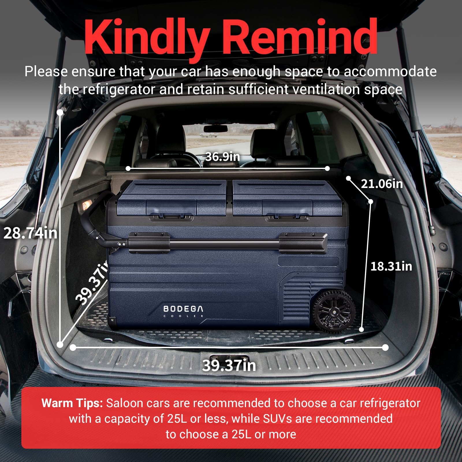 Bodegacooler 12 Volt Car Refrigerator, Portable Freezer, Car Fridge Dual Zone Wifi App Control, 80 Quart(75L) -4?-68?Car Cooler,